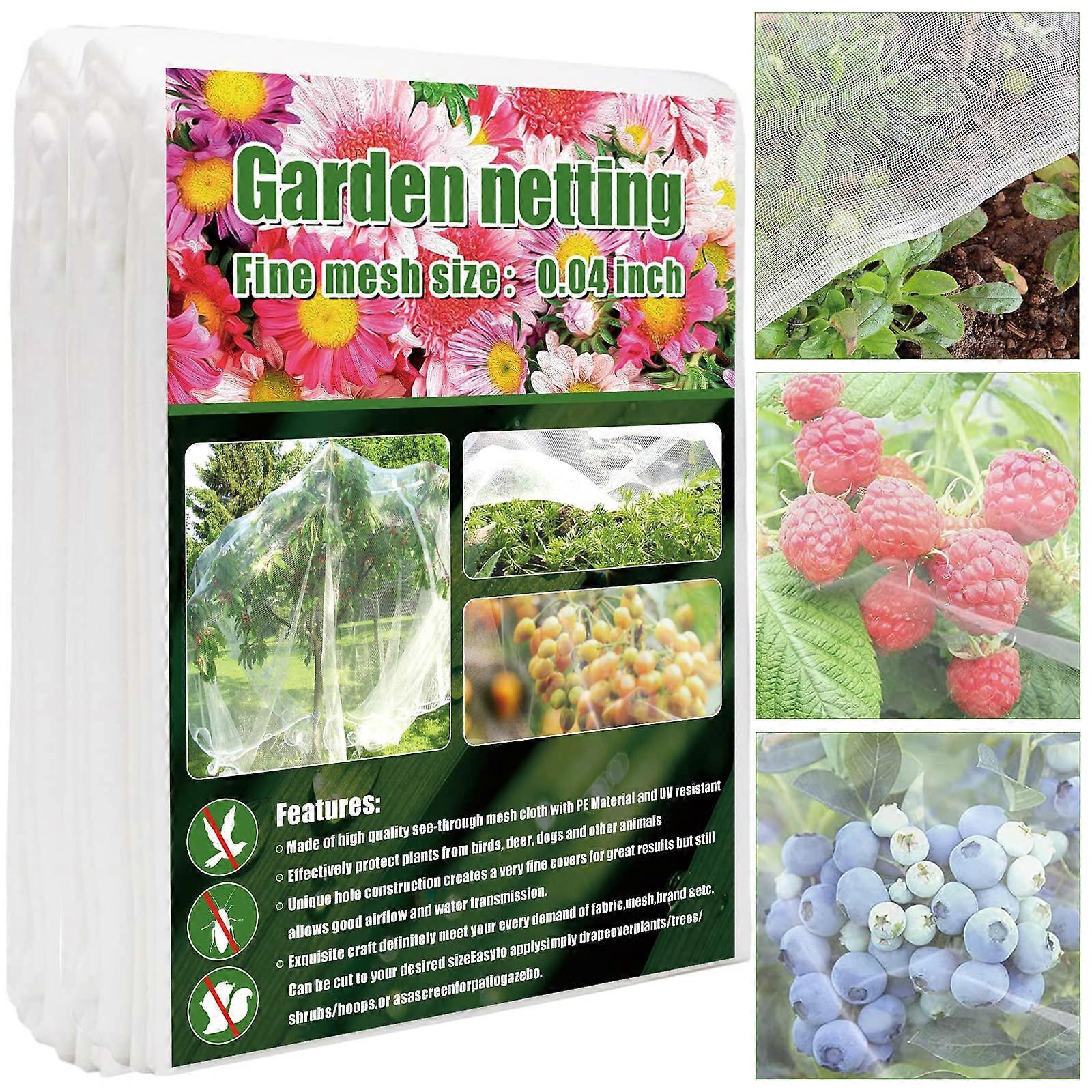 Fine Mesh Garden Netting for Protecting Vegetable Plants 8ft x 33ft