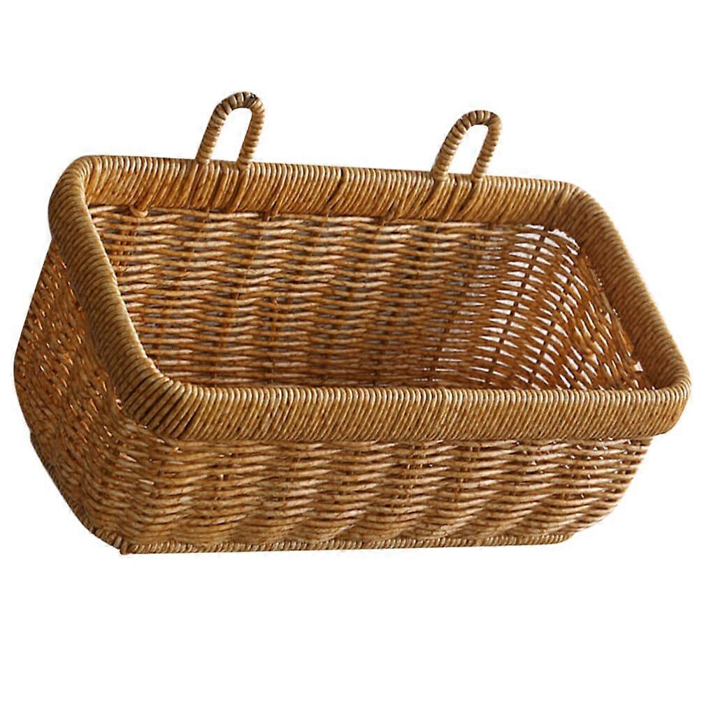 Weaved Wicker Onion Fruit Vegetable Wall Hanging Basket for Farmhouse Home Decoration