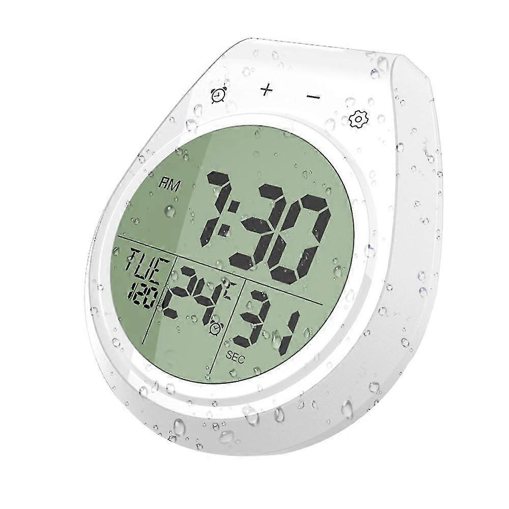Waterproof Digital Alarm Clock for Bathroom & Kitchen - LCD Display, Countdown Timer, Easy Wall-Mount Installation