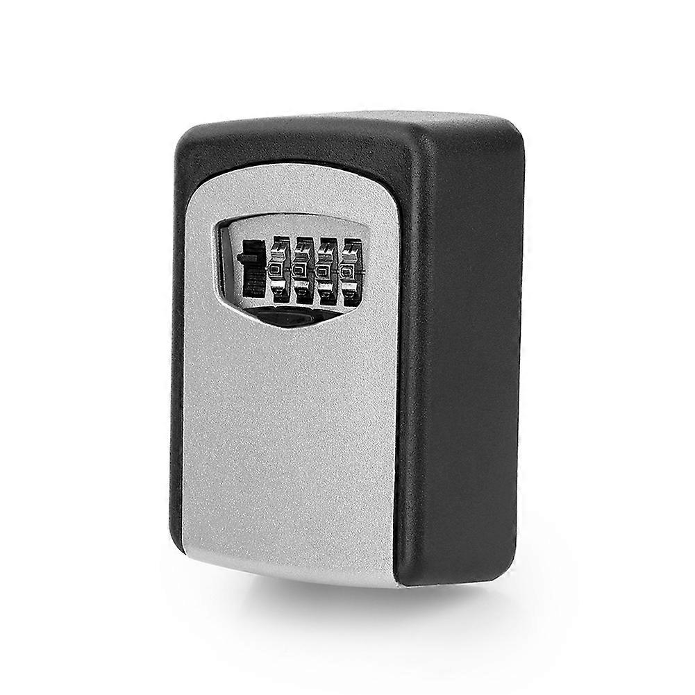 Outdoor Key Safe Box with 4-Digit Lock, Wall Mount, Holds 5 Keys