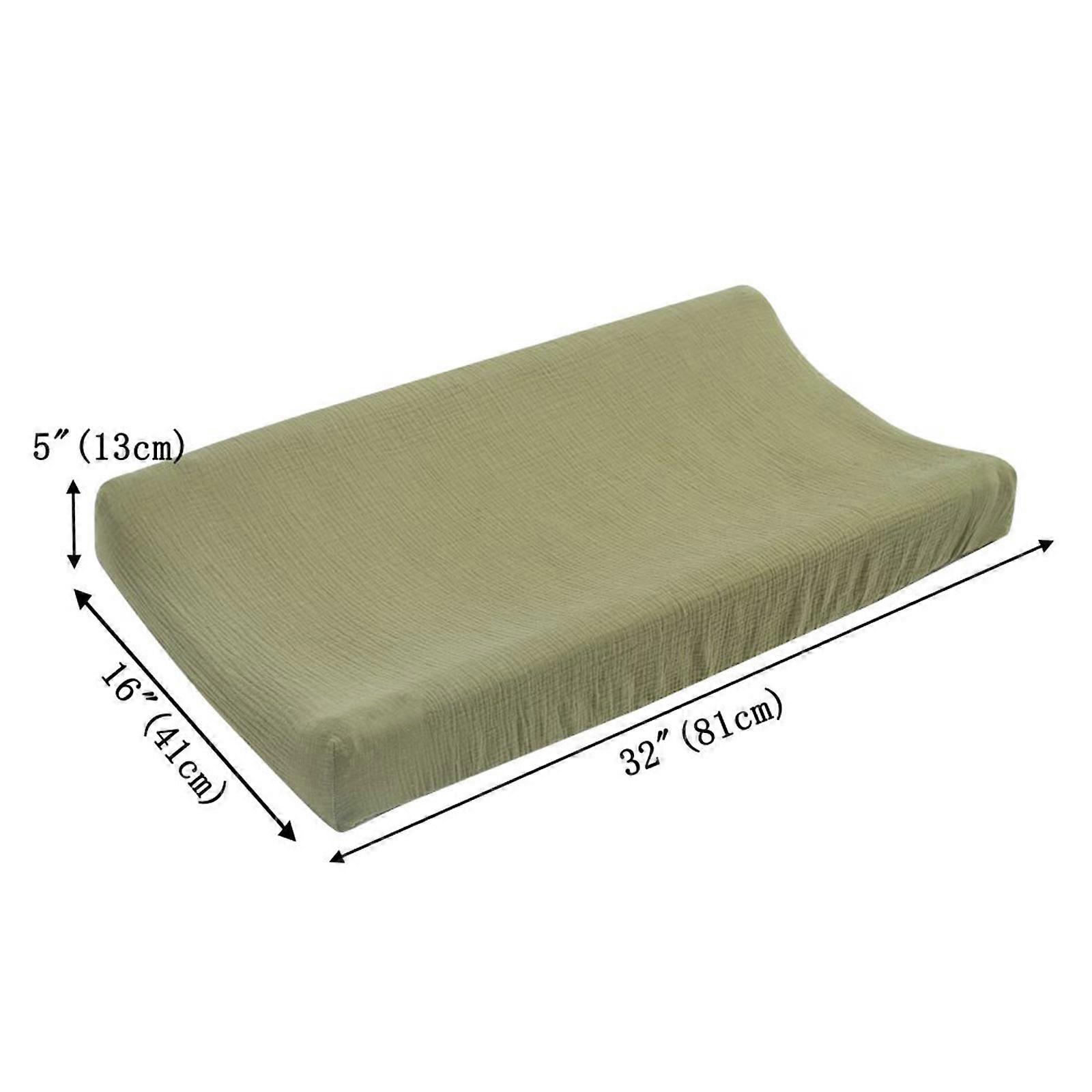 Coussin à langer pour bébé nouveau-né Housse de matelas Douce Extensible Mousseline respirante Couverture de table à langer Housse pour chaise longue Housse rose clair