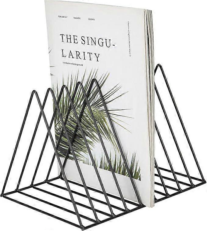 金属製のブックエンド、マガジンラック、三角形のファイルオーガナイザー、ドキュメント、新聞、本、オフィス、家の装飾用のデスクトップストレージ