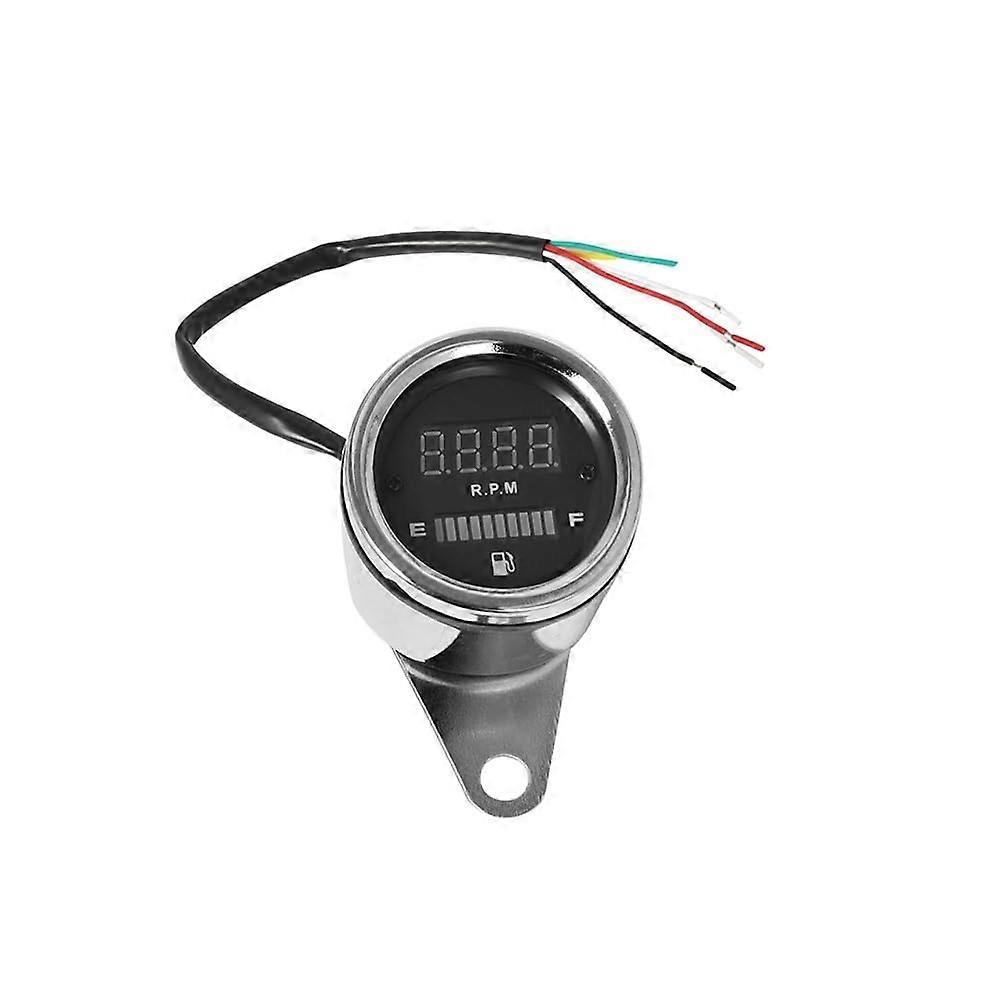 Speedometer Odometer Meter Universal Motorcycle Voltmeter 2 in 1 Digital Tachometer Odometer Speedometer MultiFunctional Instrument Gas Fuel Gauge
