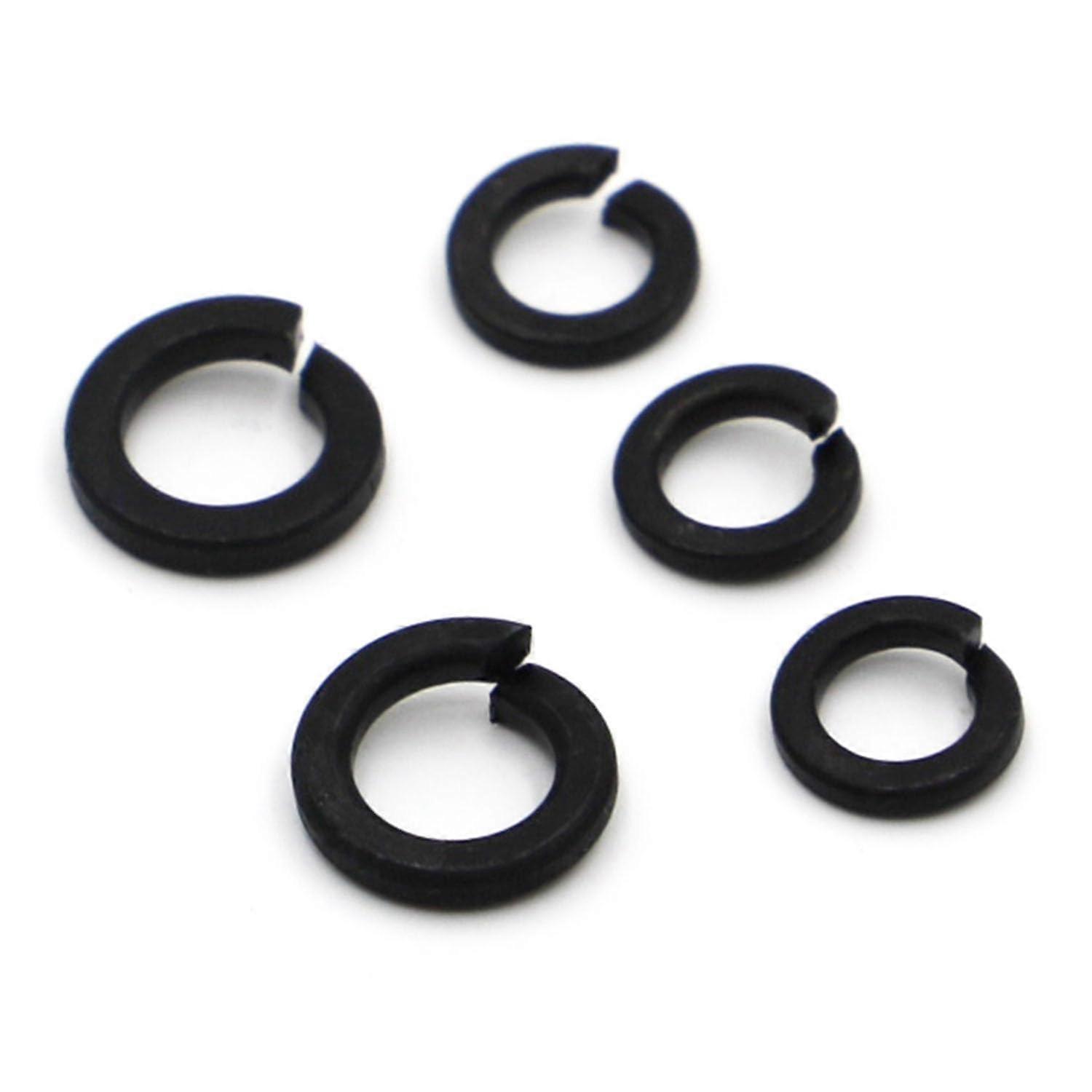 M2-M24 DIN127 GB93 Black 8.8 Grade Steel Spring Washer Set - 10pcs M16 Size Heavy-Duty Washers
