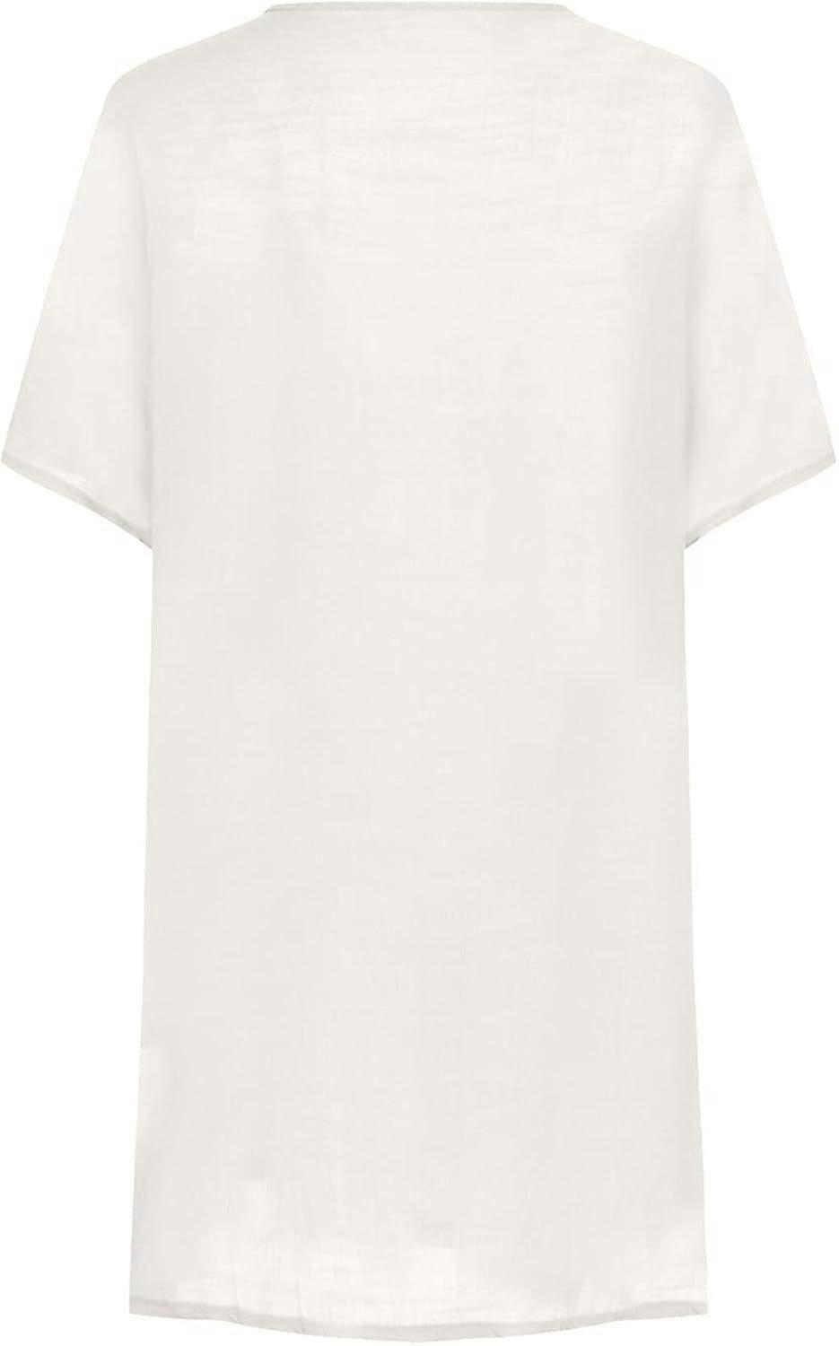 Women's Long Loose Solid Color Shirt, M