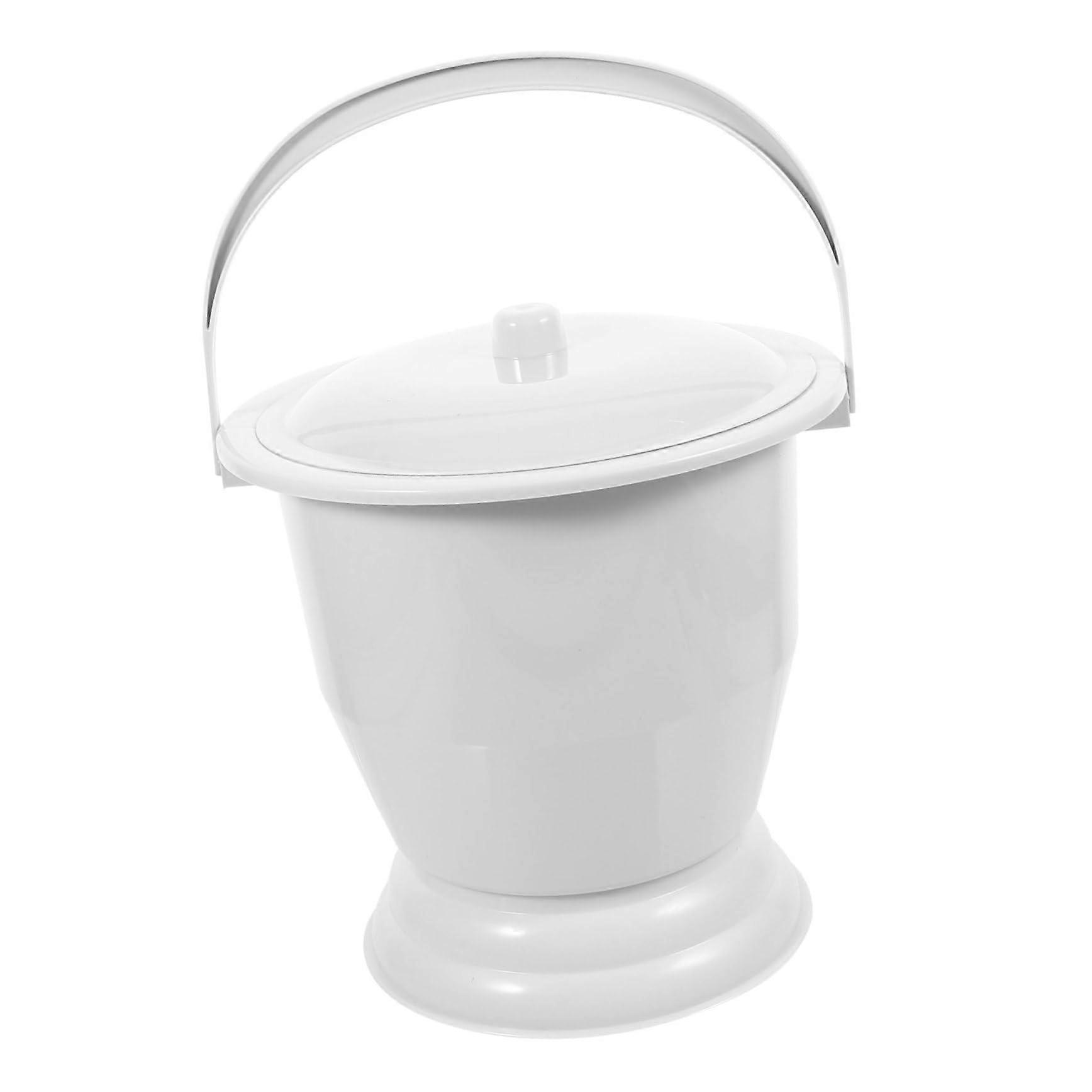 Urine Bucket Lid Plastic Chamber Pot for Elderly and Disabled, Compact Design Urinal Potty Spitoon, Lightweight and Durable