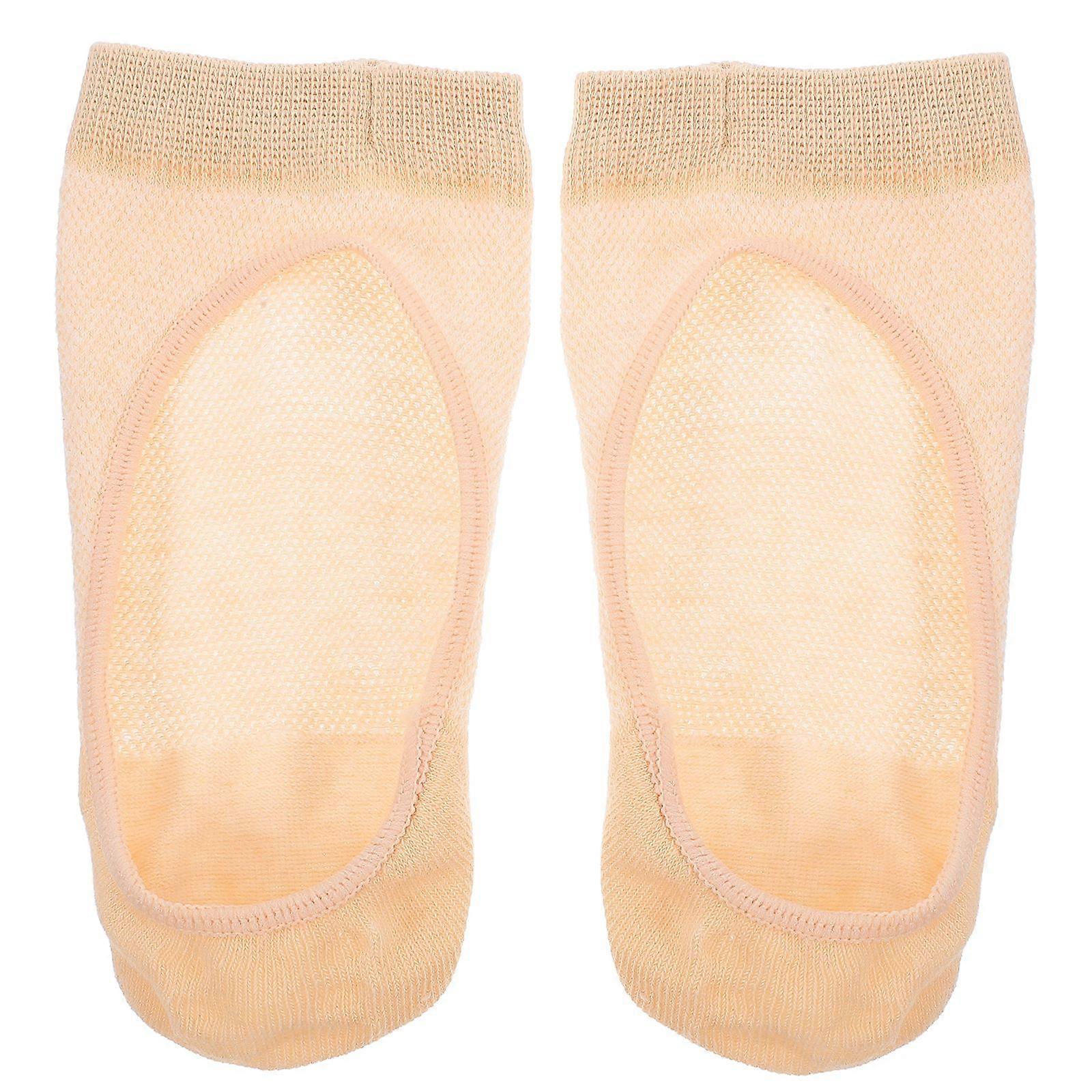 1 Pair Summer Shallow Mouth Two-toed Socks Open-back Open-toe Yoga Socks