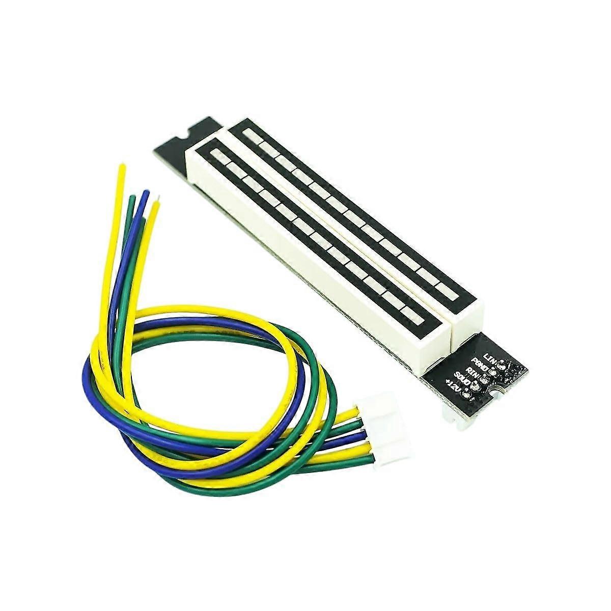 Double 12-Bit Channel LED Music Spectrum Level Indicator Light 7 Green 2 Orange 3 Red High Reliability Audio Component