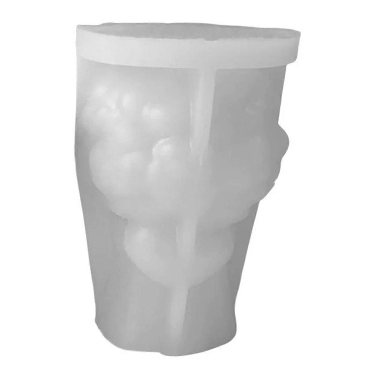 B-3D الحب القلب مع القوس باقة روز شمعة سيليكون العفن DIY زهرة الصابون الجص الايبوكسي صنع هان