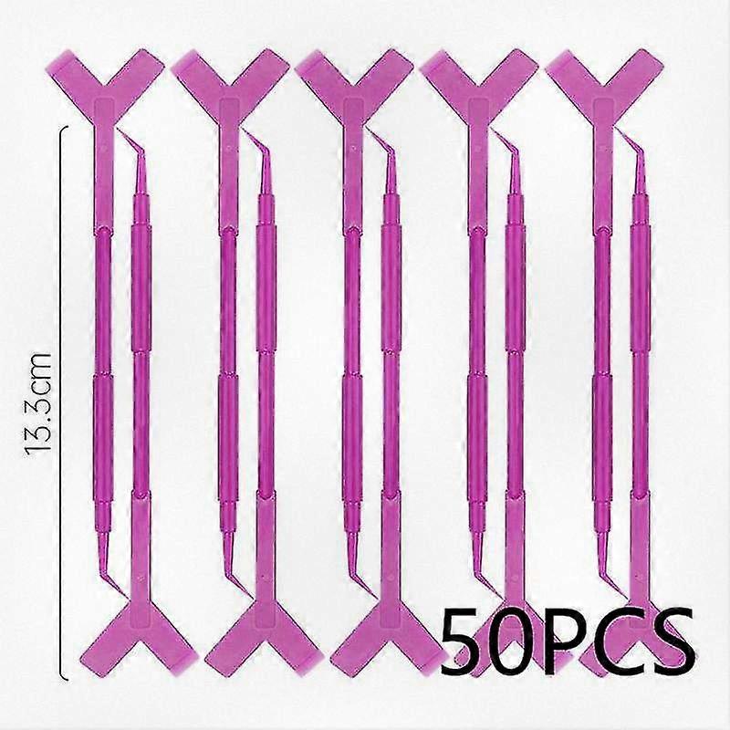 50pcs Eyelash Applicator Set with Y-Shaped Brush for Lash Extension, False Eyelash Tool Kit, 3-in-1 Lash Stick for Professional Use