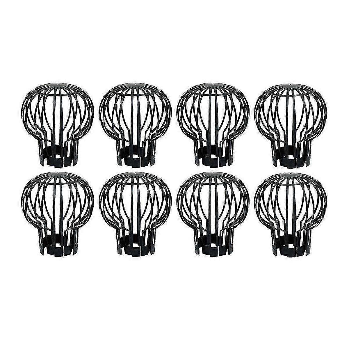 8Pcs Downspout Filter, Drain Pipe Debris Dirt Protector Plastic Gutter Guards, Downpipe Leaf Guard,