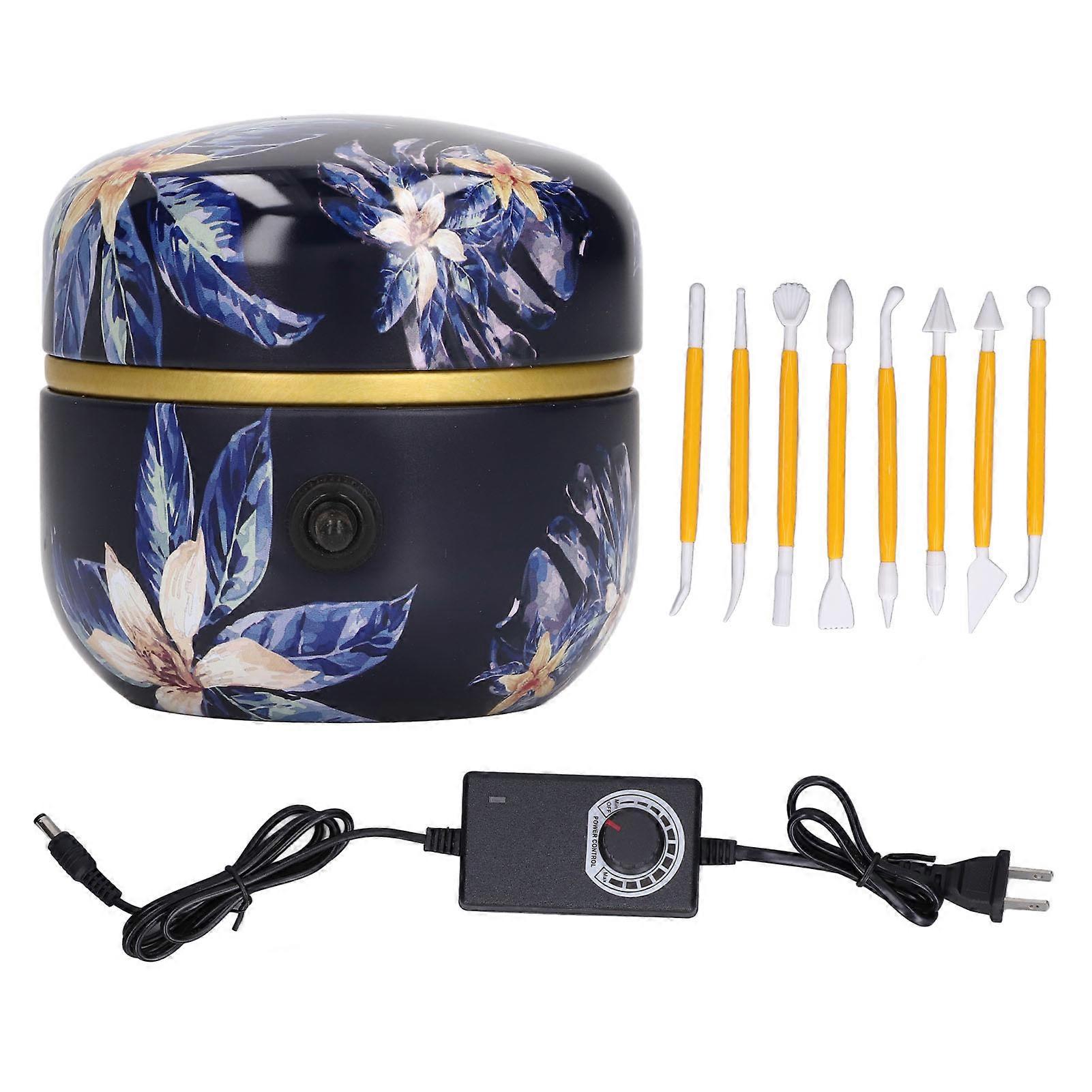 Mini Pottery Wheel Stepless Speed Regulation Portable Pottery Forming Machine for DIY Ceramic Work