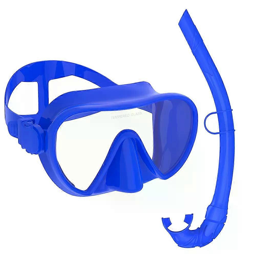 Frameless Diving Mask Wet Snorkel Set Low Internal Volume Pure Soft Silicone Adults Swimming Training Diving Glasses Adjustable