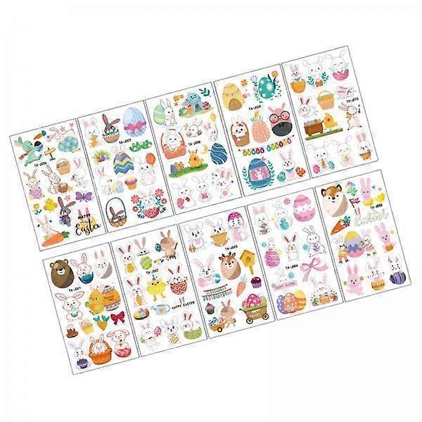2-4pack Temporary Stickers Waterproof Easter Basket Face Sticker for Paper Works