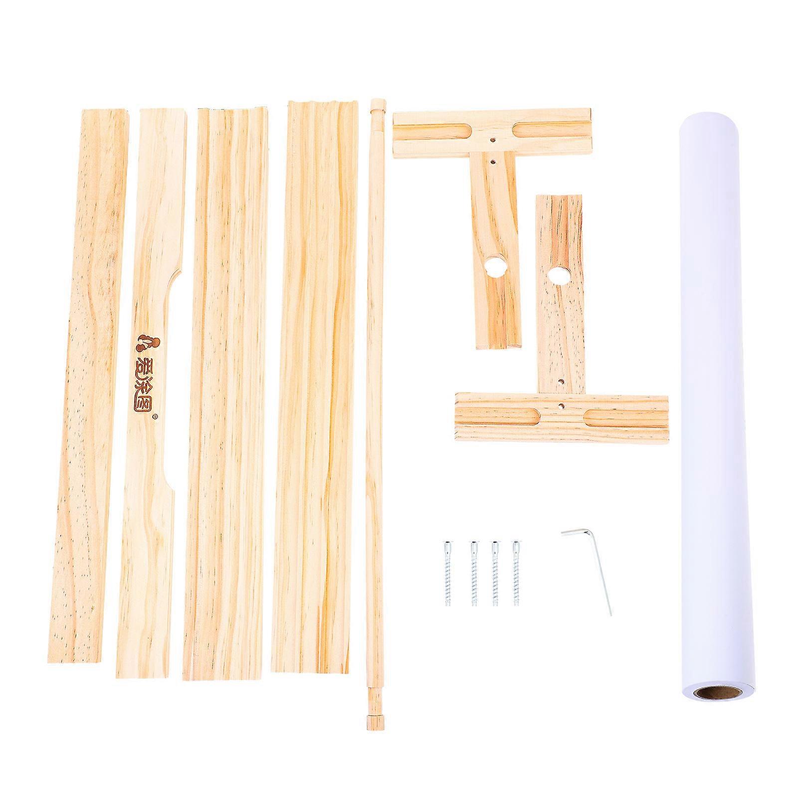 Wooden Roll Paper Easel for Lightweight Graffiti Paper Holder – Painting Storage Rack for Creative Art Projects with Oil Paints and More