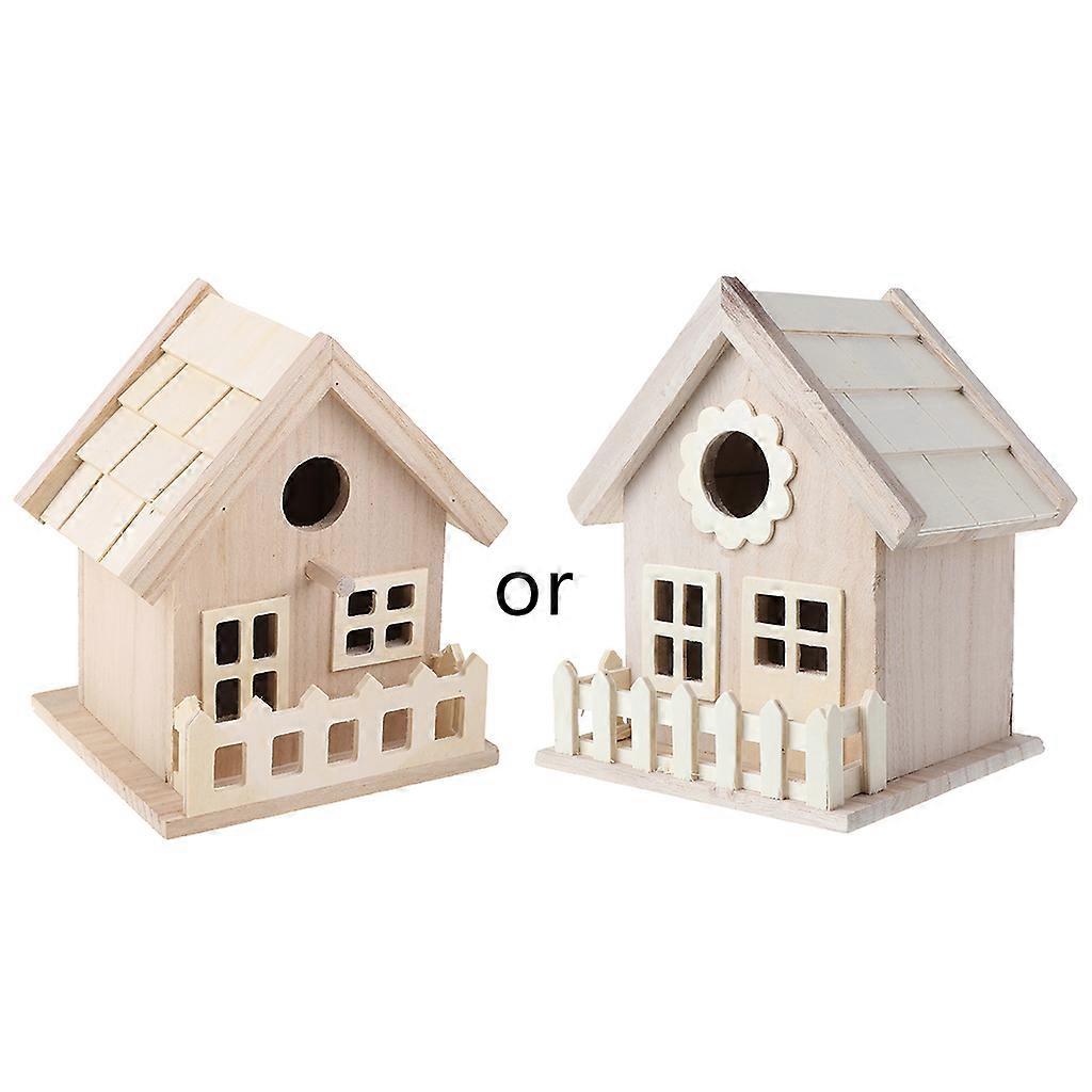 Nichoir en bois multicolore, cage d'élevage, boîte à nidification, décoration pour jardin, cour ou maison