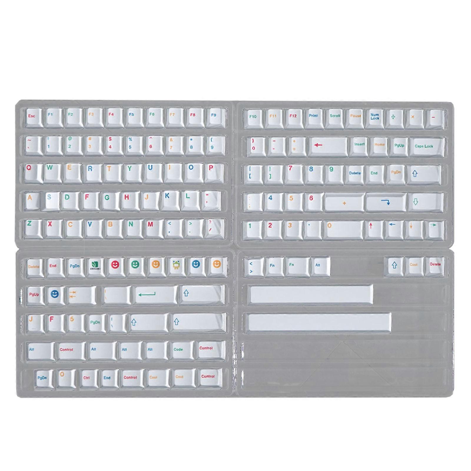 Colorful Smile 140 Keys PBT Keycaps Cherry Profile Dye Sublimation MX Cross Axis Switch for Mechanical Keyboard 61 68 87