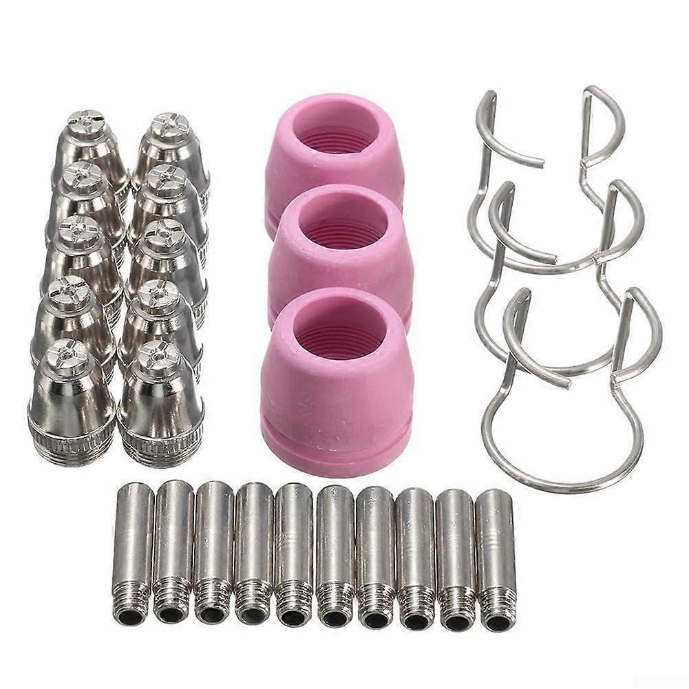Plasma Cutter Consumables Set 26 Pieces for LTP5000D LTPDC2000 LTPAC2500 Copper Alloy Nozzles Electrodes Ceramic Tips
