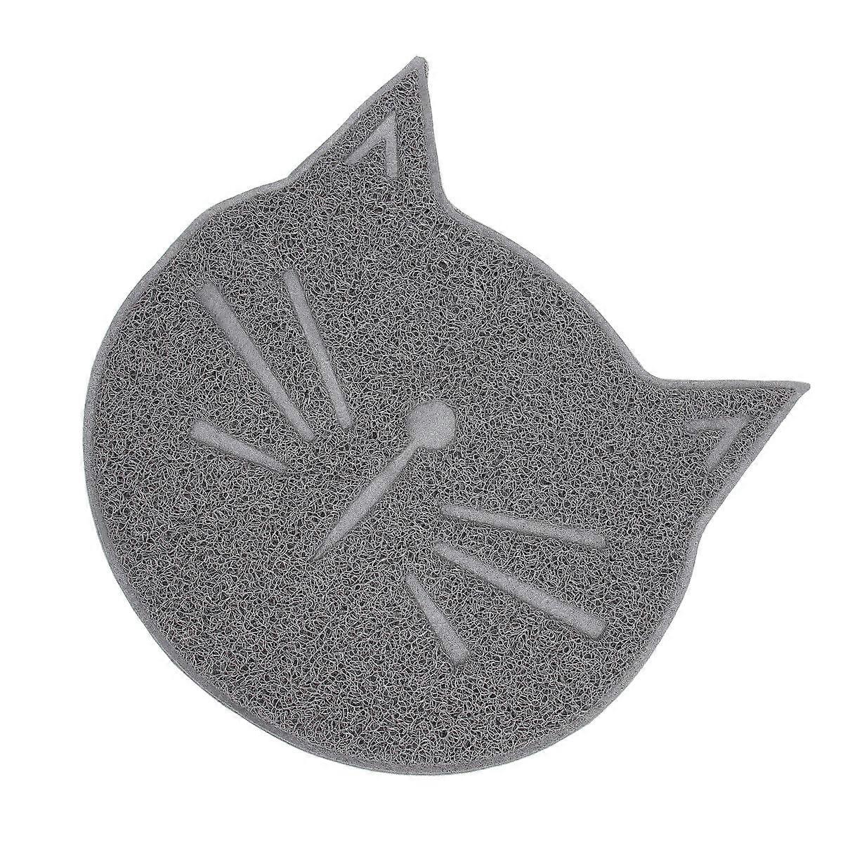 Here's a polished and professional product description based on the title you provided:
   
**1PC Cat Litter Pad – Non Slip Grey Mat for Cats |