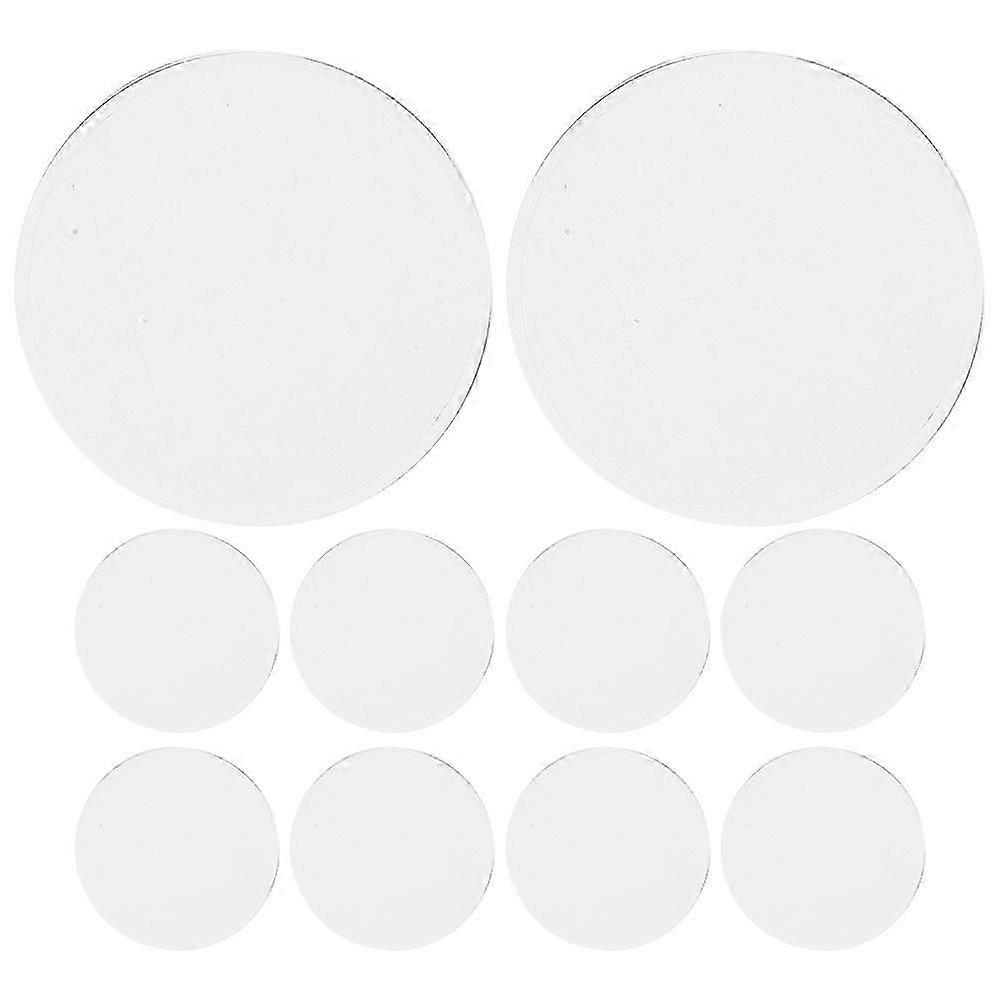 10pcs Double Convex Lens Clear Physics Optical Lens Science Experiment Teaching Lens