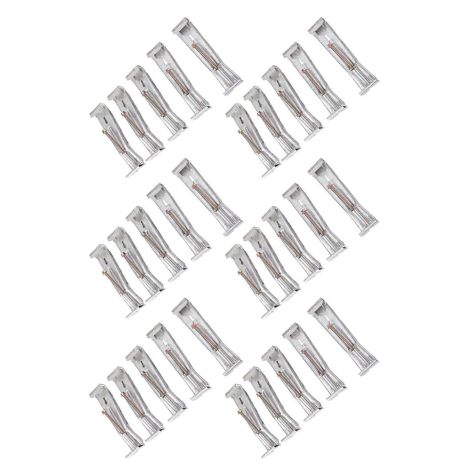 30pcs Quick Screw Gutter Hangers Professional Aluminum 5inch Hidden Rain Gutter Bracket Hooks for Sagging Rain Gutters with Pre Assembled Screw