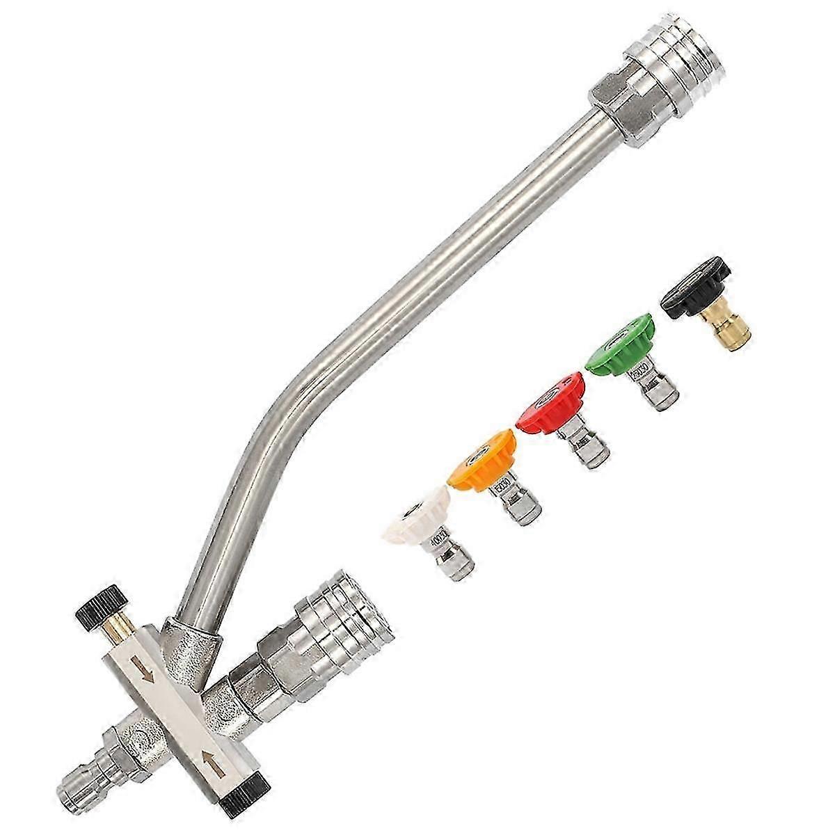 Foam Cannon Dual-Connector Accessory, Pressure Washer Double Tip Attachment for Soap Cannon, 5 Wash