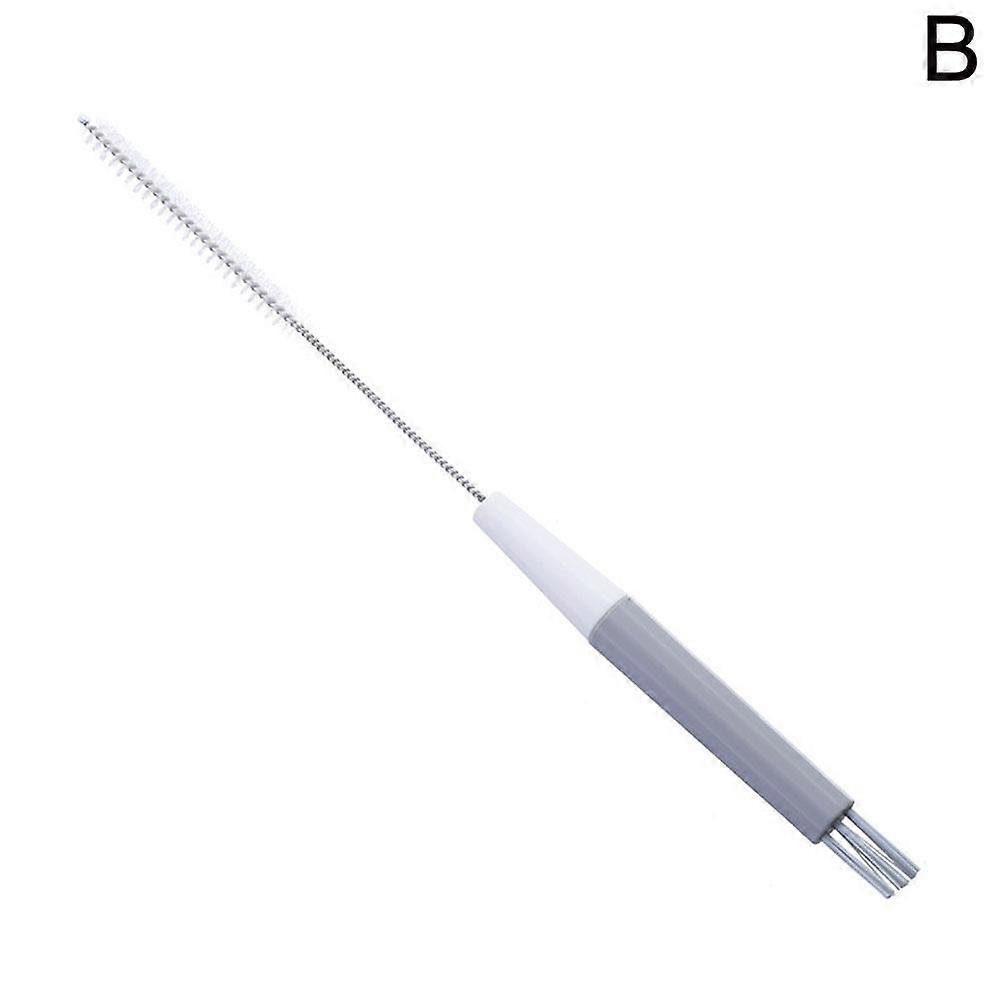 Gray (B) $ Multifunctional straw brush bottle straw brush cleaning brush straw cup brush washing bottle small brush