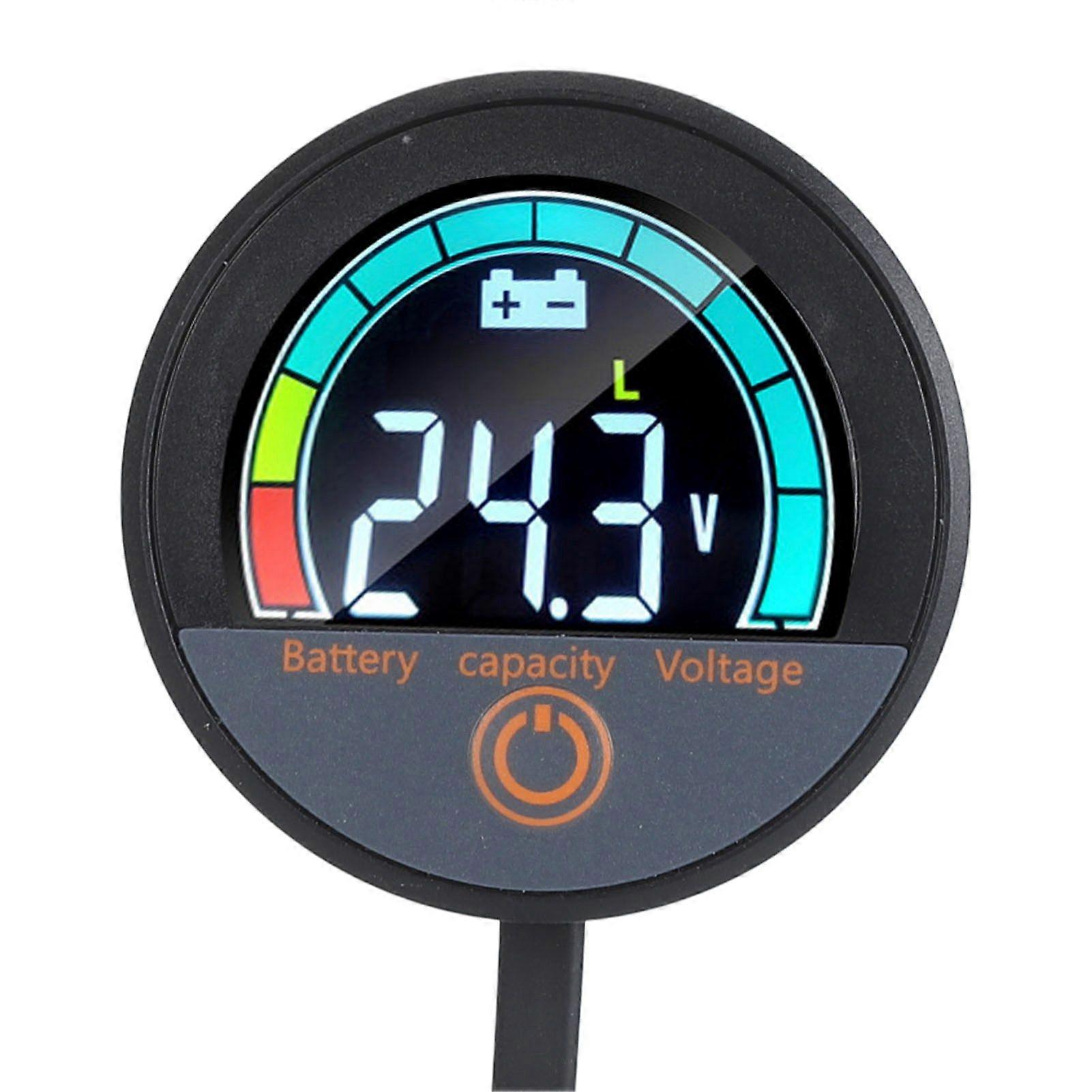 High quality  Embedded installation circular power meter 8-100V DC voltmeter