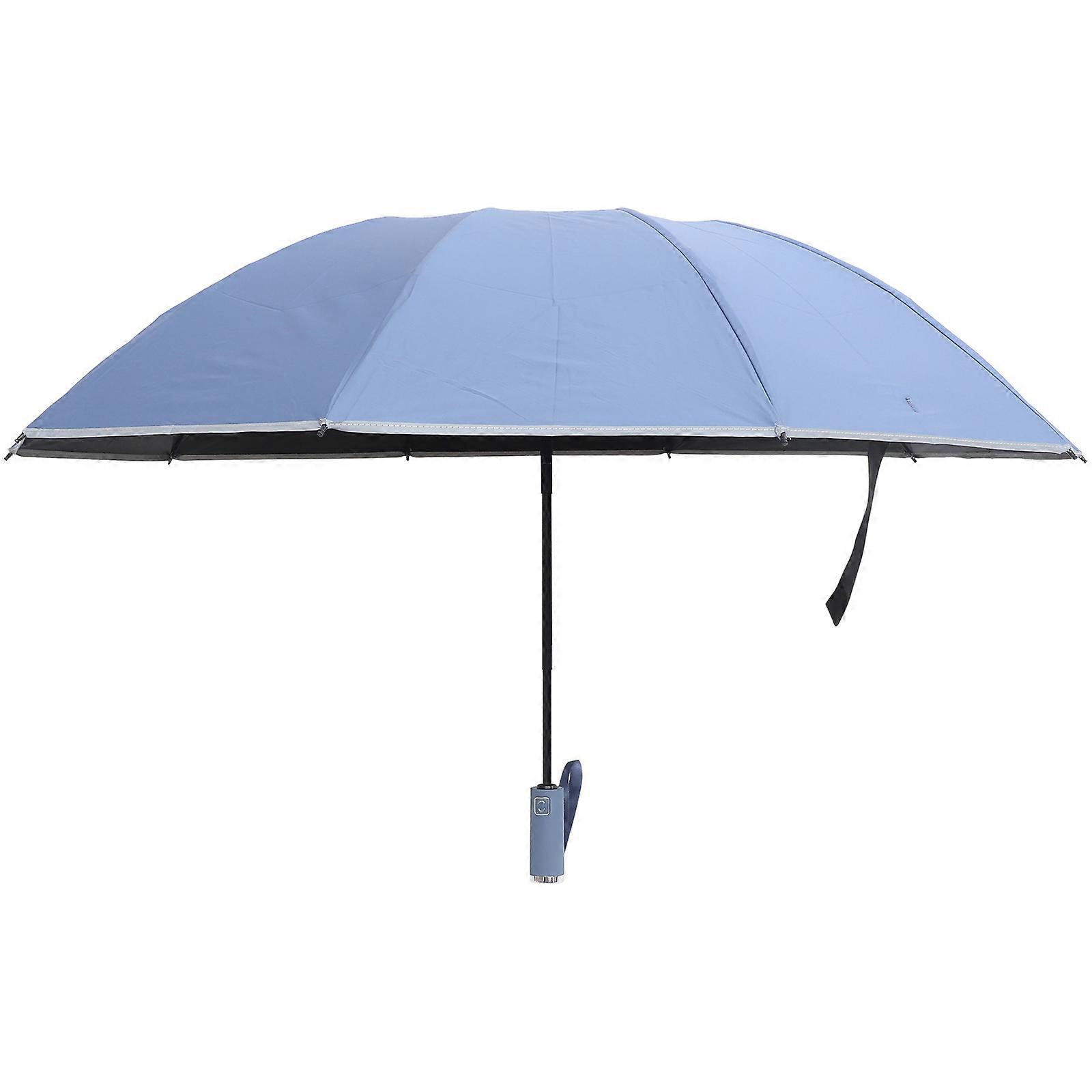 Compact Automatic Bone Reverse Folding Umbrella with UV Shield for Sun Rain Protection – Windproof Travel Parasol