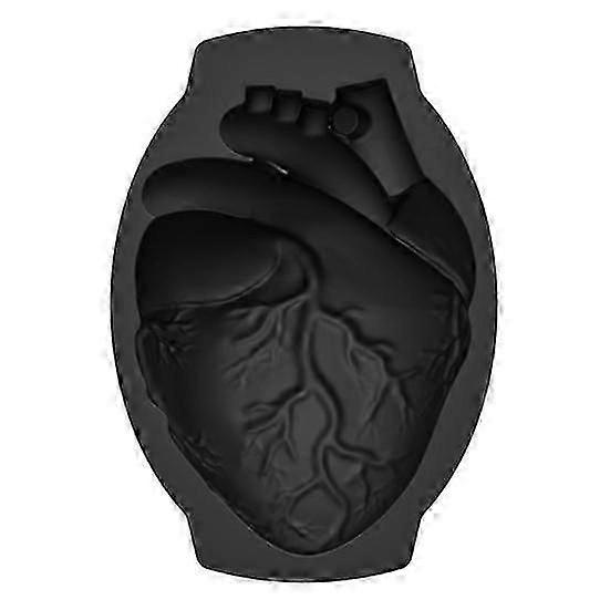 Moule à gâteau en silicone pour Halloween en forme de cœur humain réaliste, réutilisable et facile à nettoyer