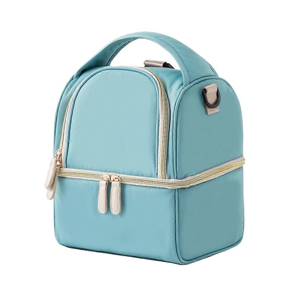 Large capacity double layer back milk bag, dry and wet separation storage bag