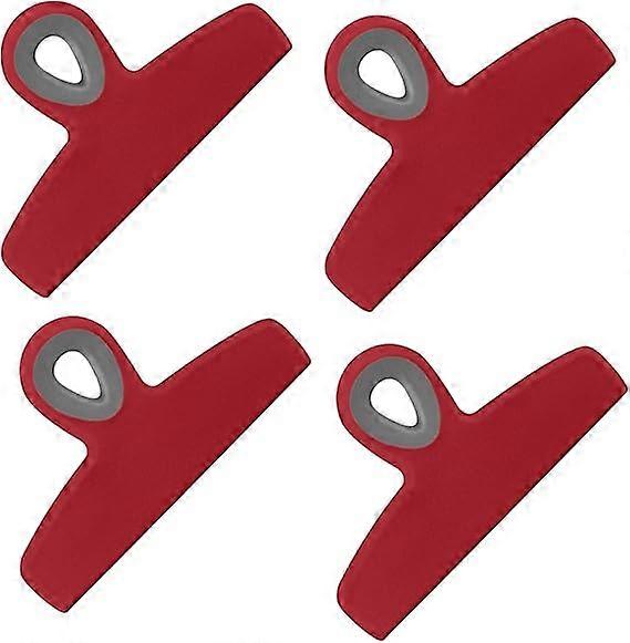 Bag clips set 4 large red
