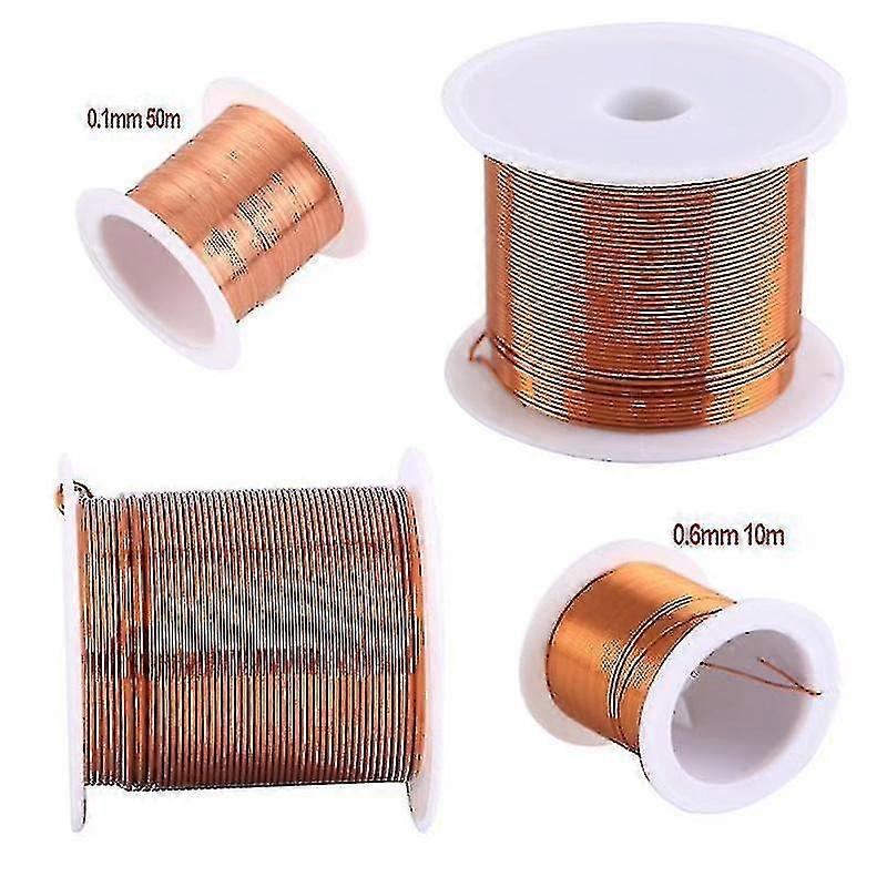 Emaye Bakır Tel - DIY ve Elektrik Projeleri için 0,1 mm - 0,9 mm Mıknatıs Sargı Bobini Kablosu