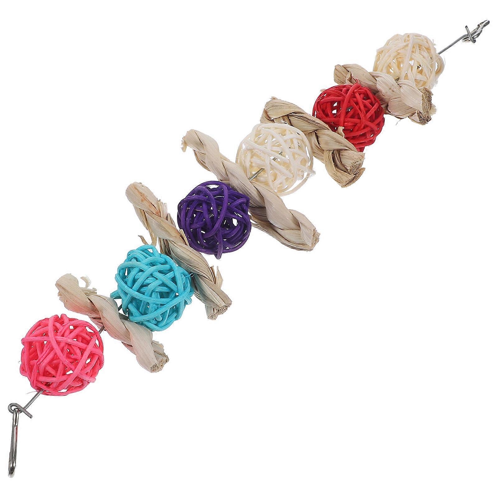 Decorative Bunny Molar Grinding String for Small Pets – Chew Toy for Hamsters & Rabbits, Promotes Dental Health and Playtime, Attachment