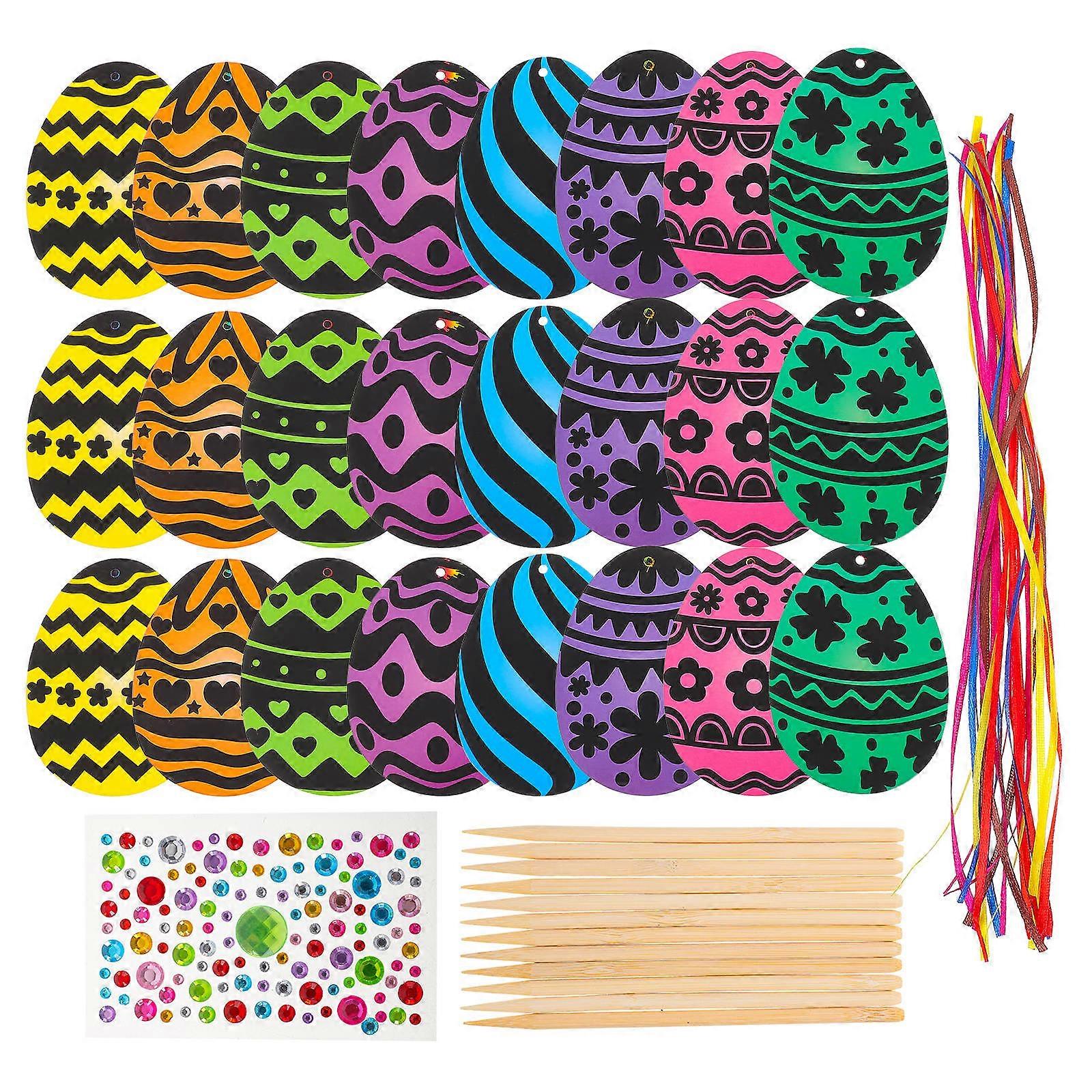 Scratchcard Prize Easter Eggs Scratch Cards Children Play Eggs Easter Theme Card Making Kits 1 Set