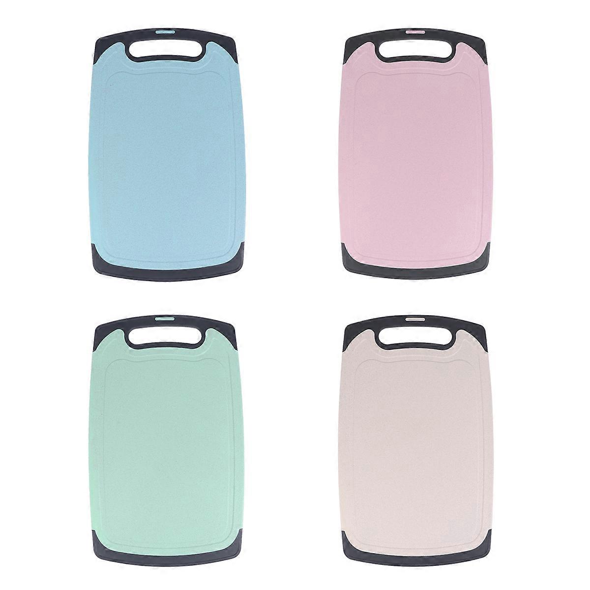 Cutting Board Non-Slip Square Straw Chopping Board Kitchen Tool Blue 32.5*20cm 1Pc