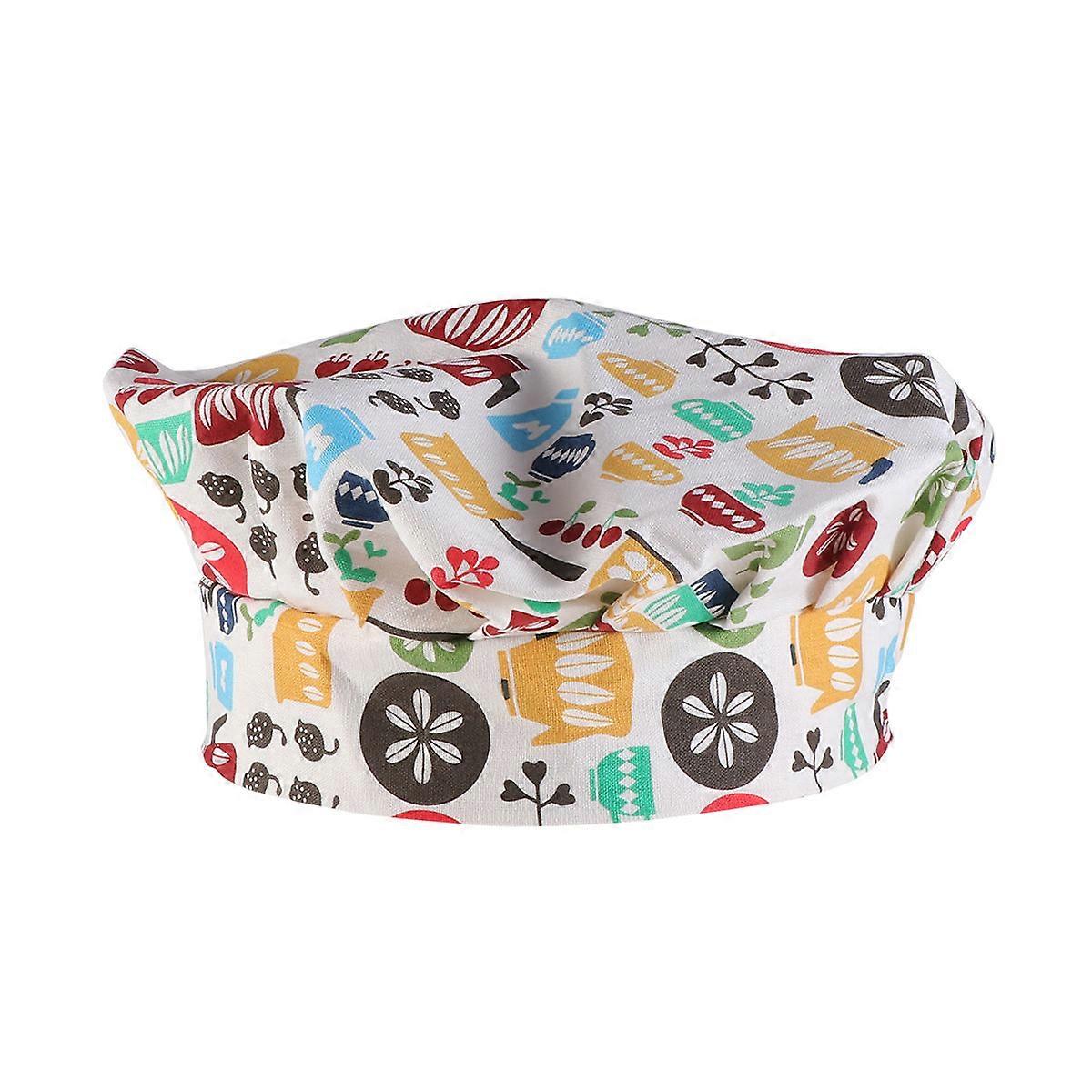 Cotton Chef Hat Kids Hats Cap for Kids Comfortable to Wear Non-fading Great for Catering Equipment 1Set