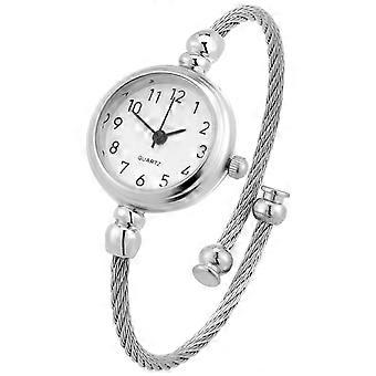 Luxe dames polshorloge vrouwen modieus kwarts horloge formele evenementen metaal 1set