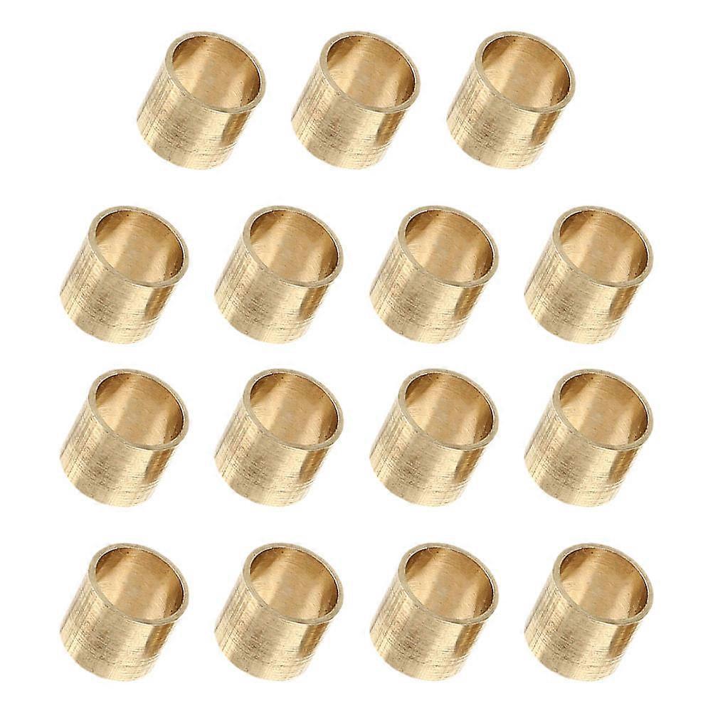 15pcs Durable Copper Billiards Replacement Ferrules for Snooker Cue Sticks – Wear Resistant Cue Parts for Daily Use by Beginners and Professionals