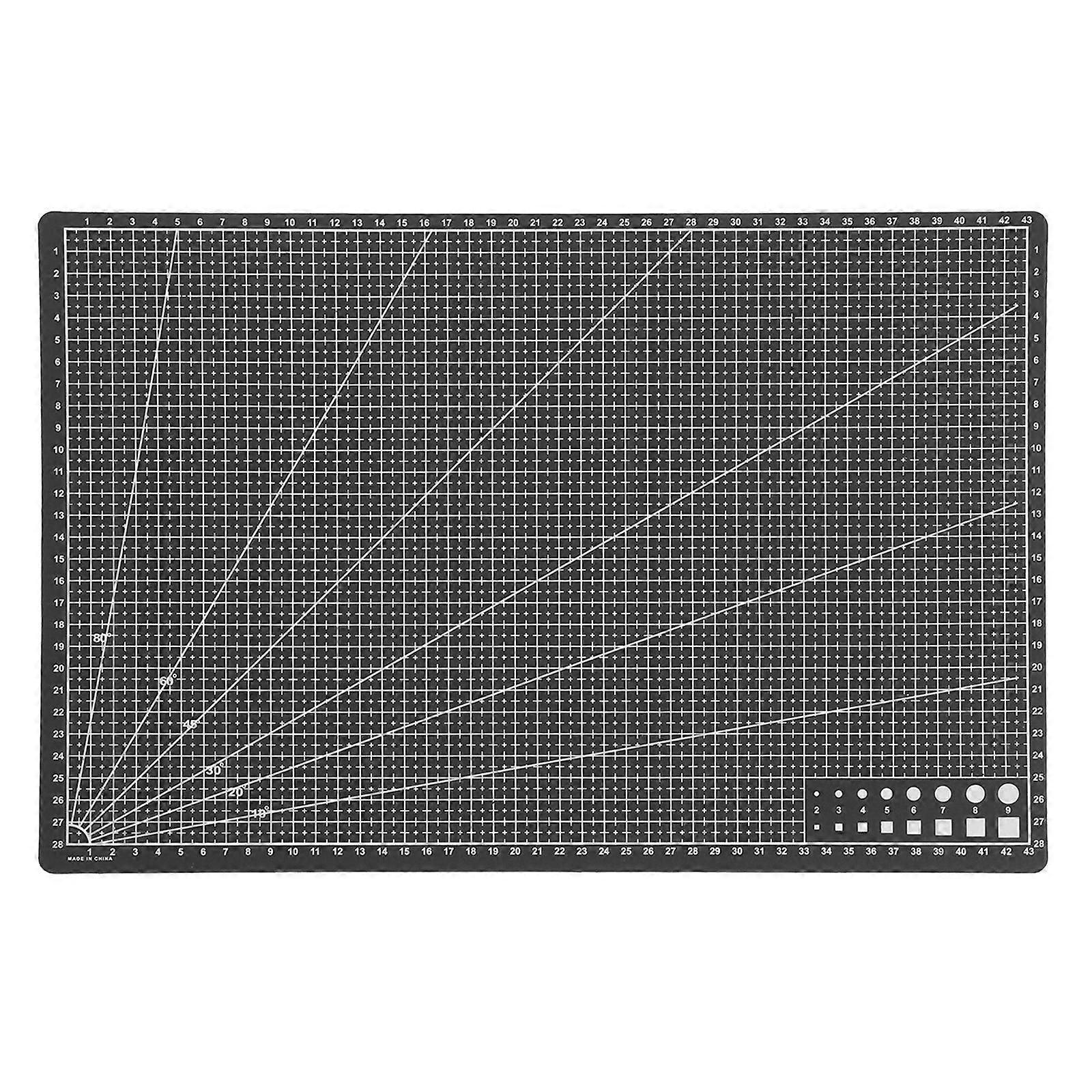 Black Cutting Mat For Art Journal Making Rectangular 45.00X30.00X0.10CM 1Pcs
