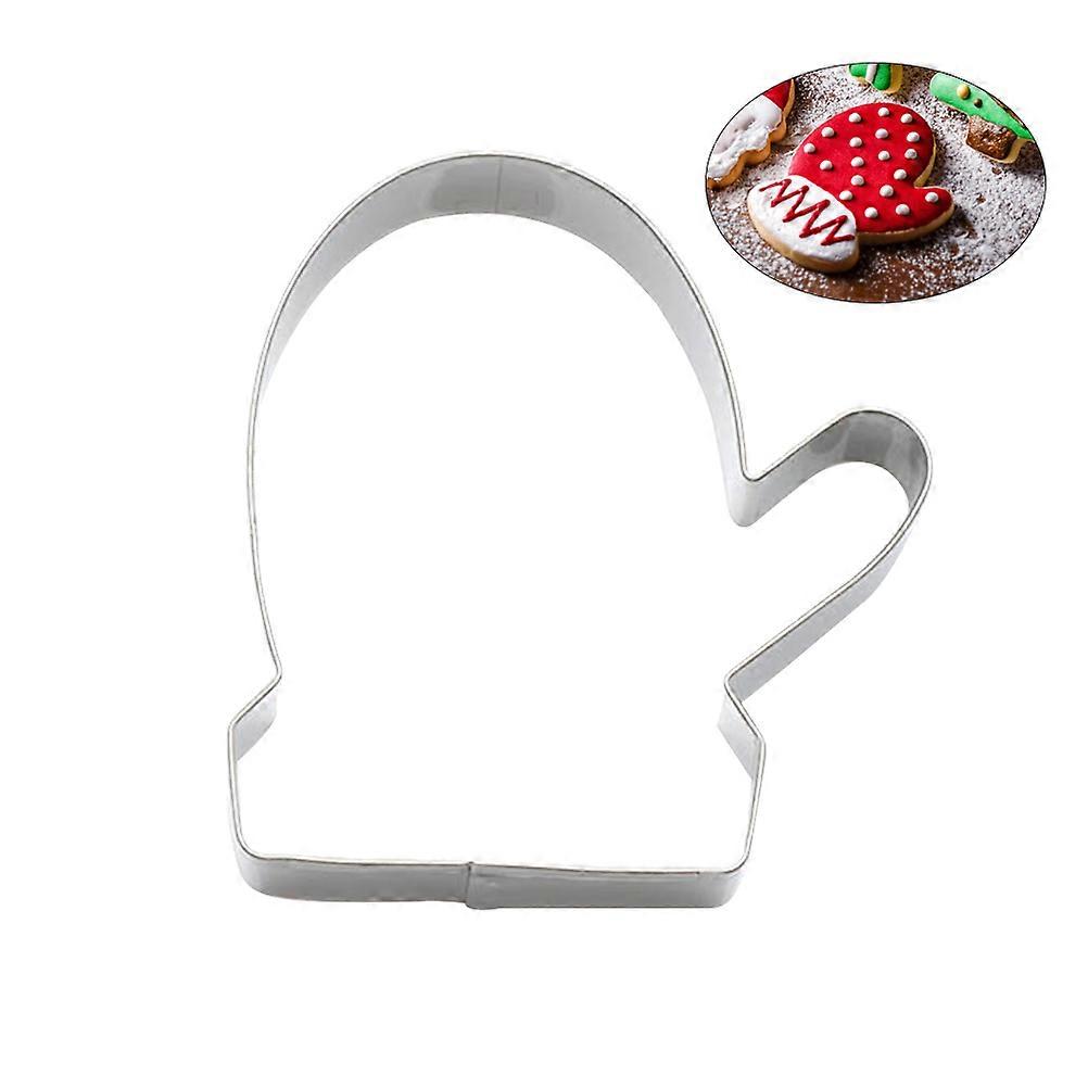 Baking Mold Stainless Steel Glove-shaped Cookie For Cake Chocolate Candy Making Flat and Sleek Side 1Pack