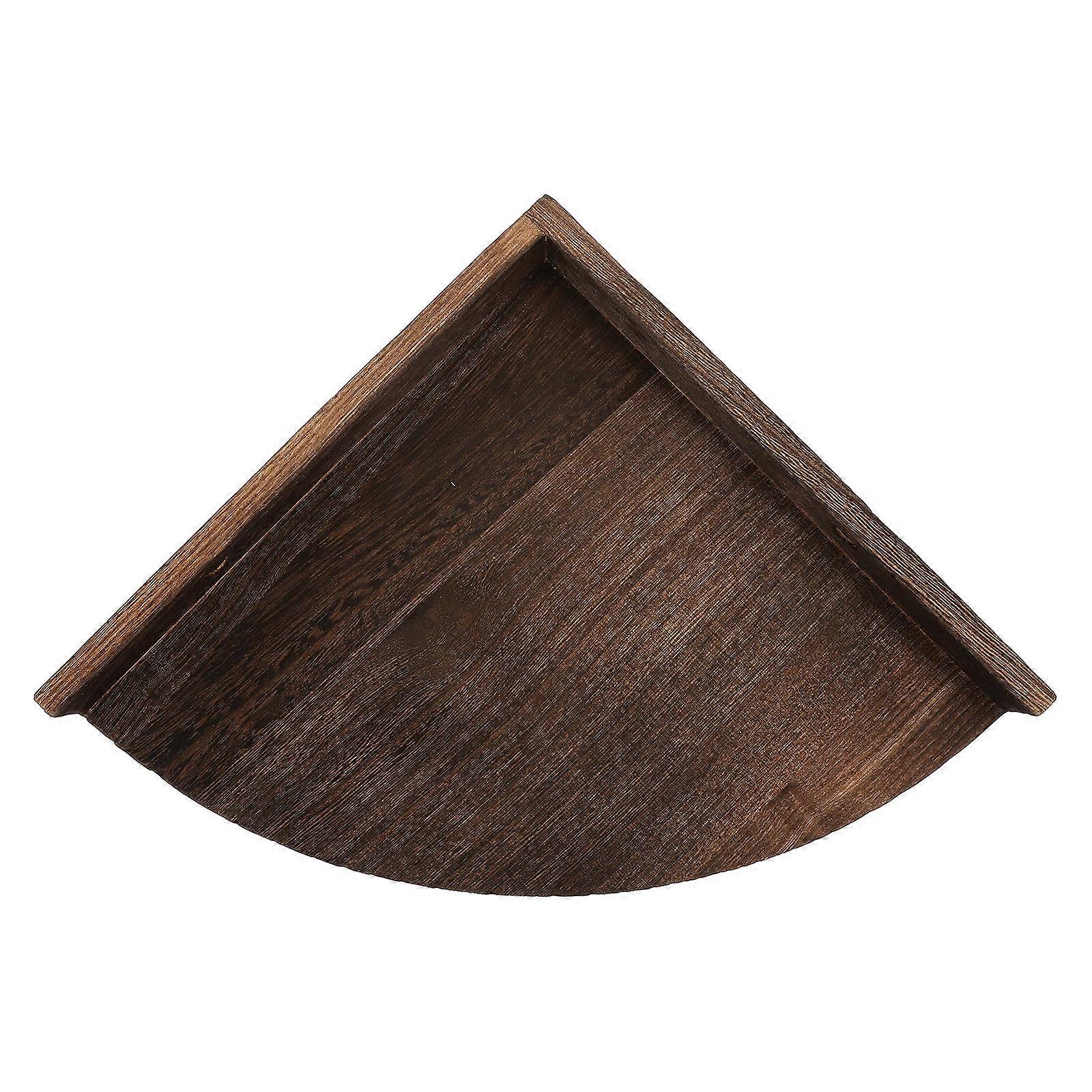 Storage Shelves Wooden Wall Floating Shelf Bathroom Minimalist Space-saving Fan-shaped 1Pcs