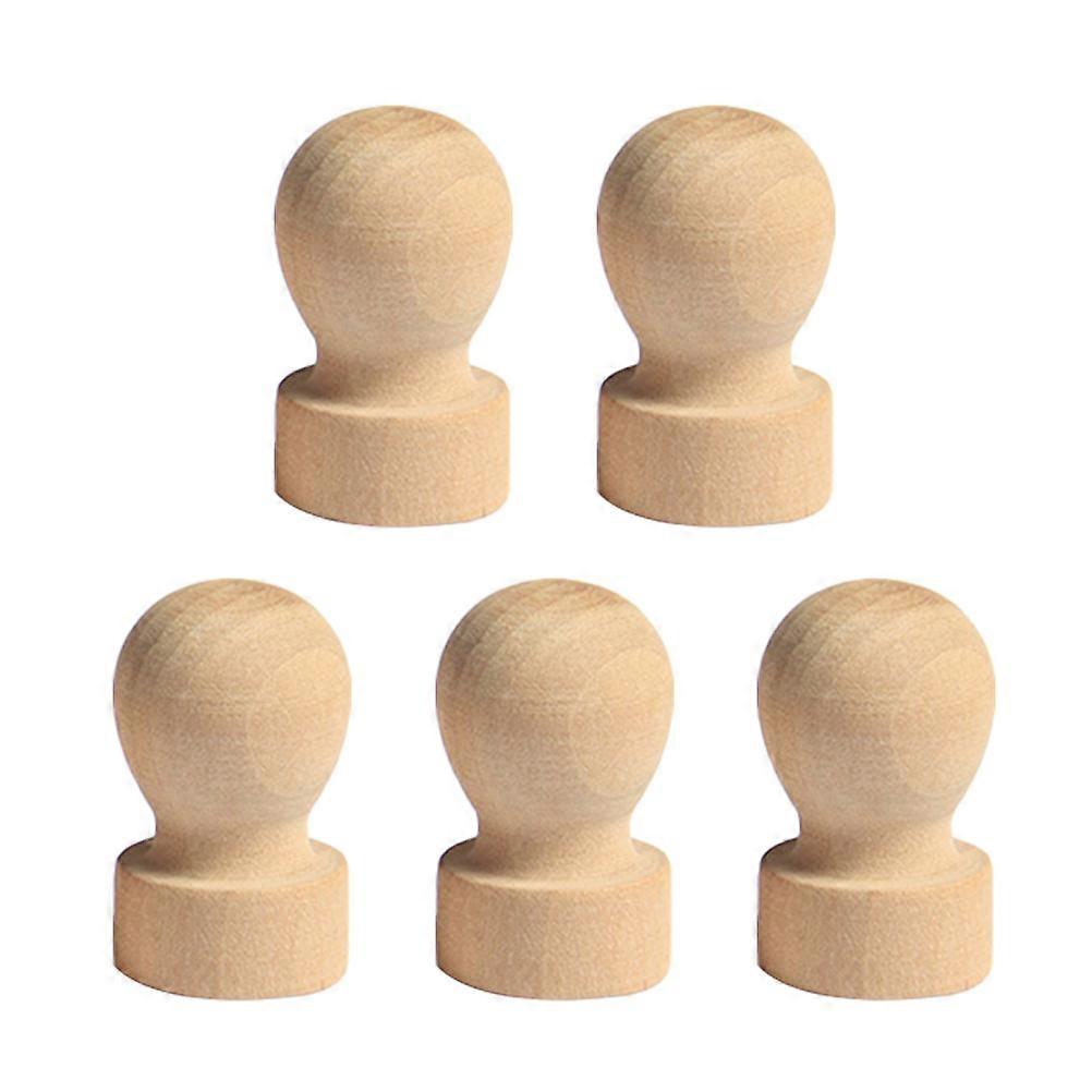 Here's a polished and professional product description based on your input:
**5pcs DIY Wooden Stamp Set with Round Handle – Perfect for