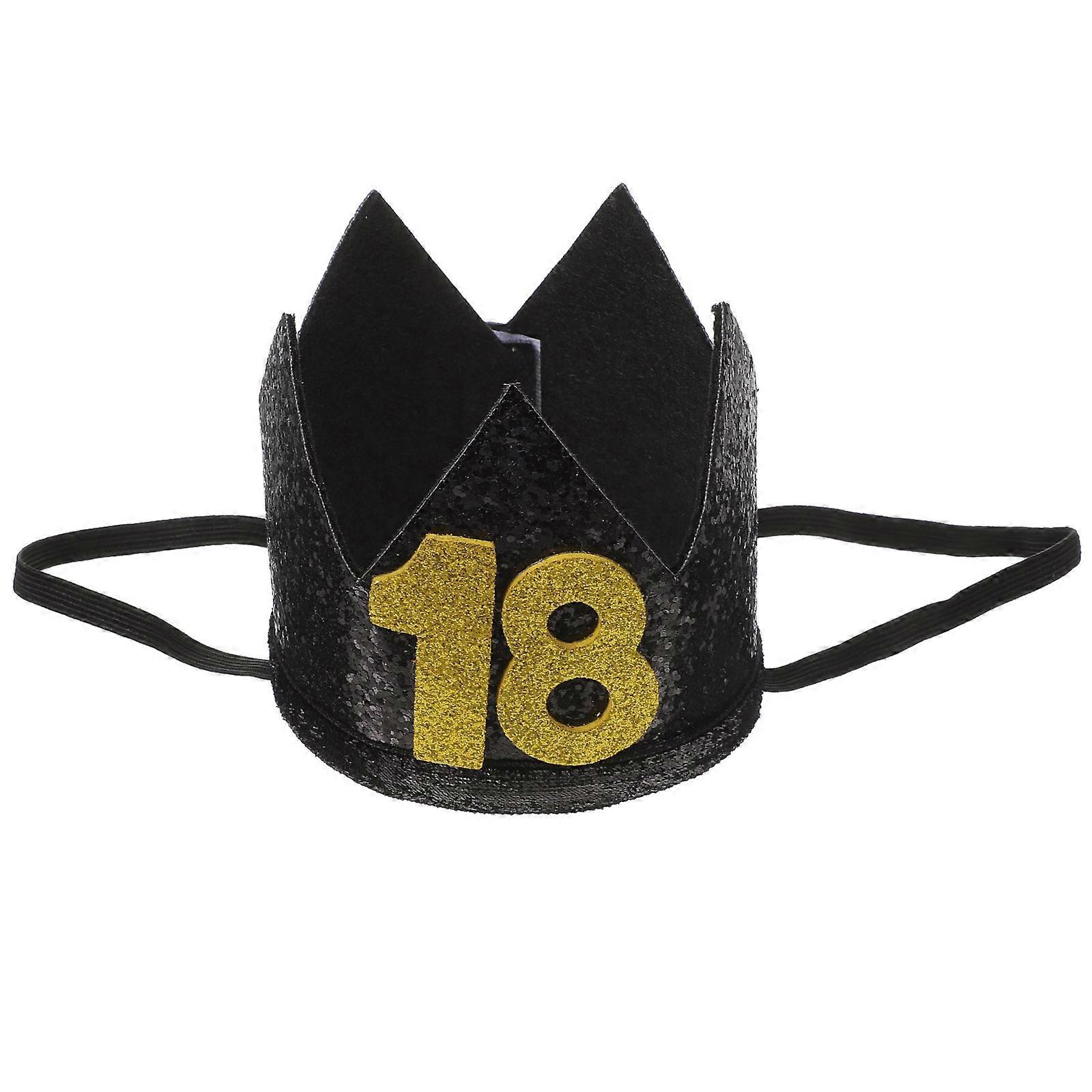 Party Dekorative Tiara Geburtstagsparty Hut Schwarz 8X7CM Krone Form 1PC