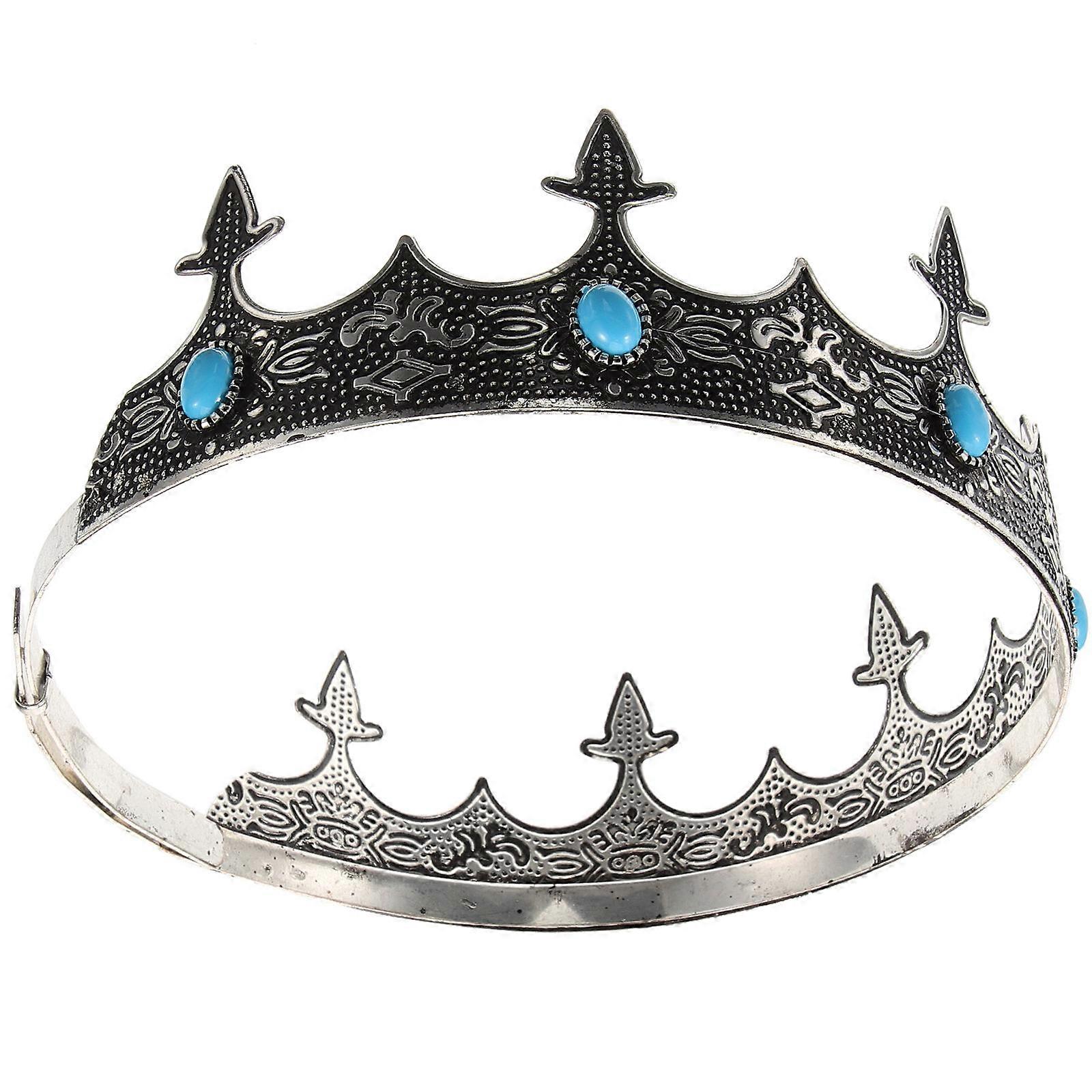 Here's a refined and engaging product description for your **Retro Crown With Blue Gemstone Lightweight Headdress**:

 

👑 **Retro Crown with Blue