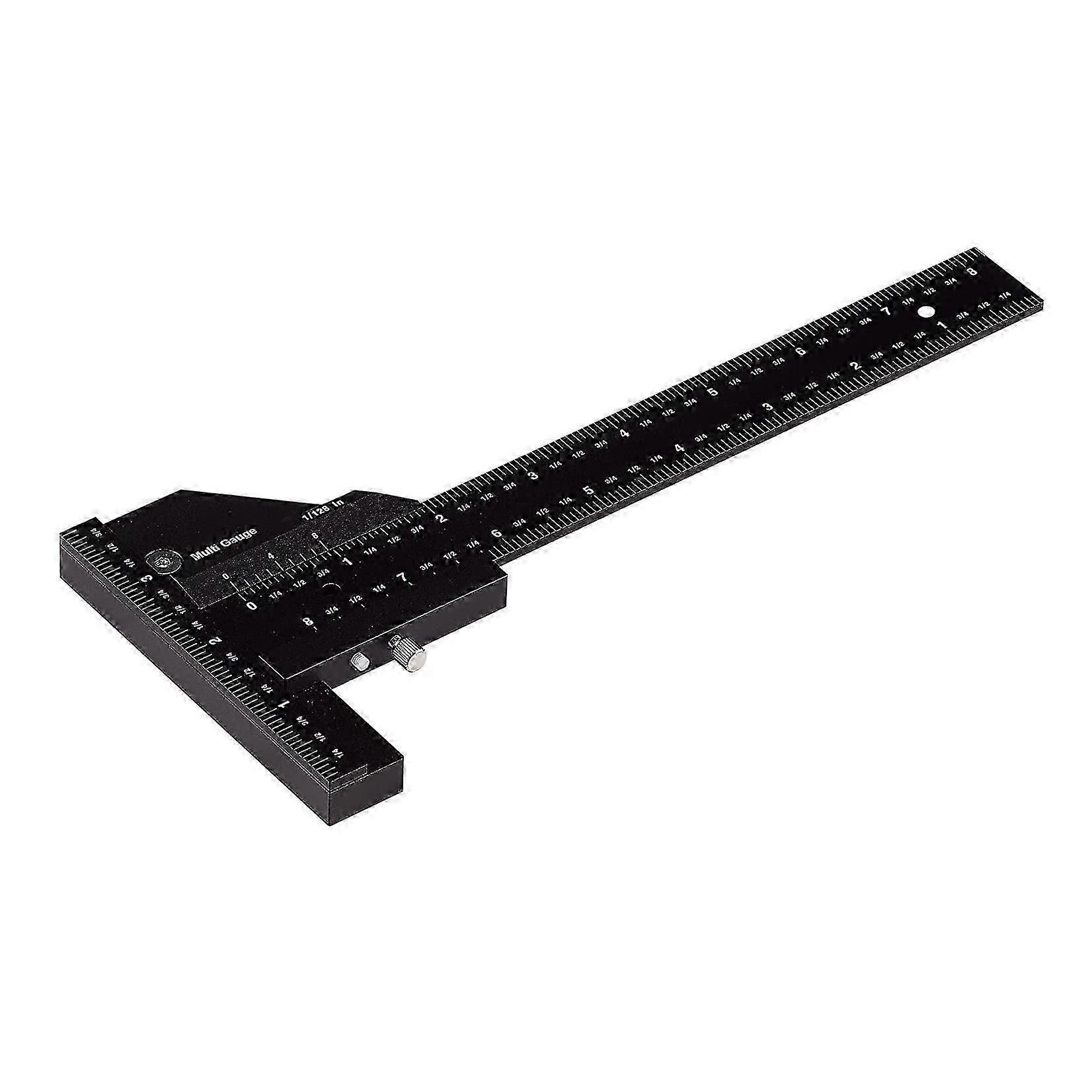 Woodworking Ruler Multifunctional Woodworking Scribing Ruler Aluminum T-Ruler Scribing Device 0-280mm Measuring Tool 0.02mm Accurate Measurement