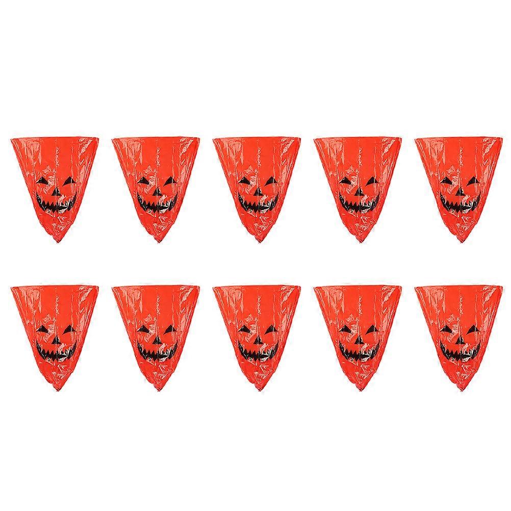 Pumpkin Trash Bags Waste Bags Garden Use Rectangular Sealing 10Pack
