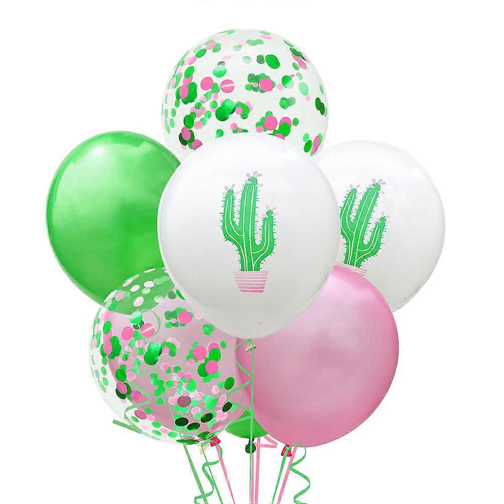 Theme Party Balloons Cactus Balloons Set Assorted Color 12 Inch For Weddings 12Pcs