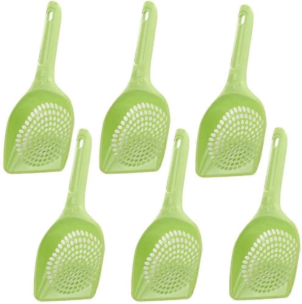6PCS Cat Litter Scoop Plastic Litter Pet Shovel Cat Dog Sand Sifter Poop Sieve Cleaning Tool