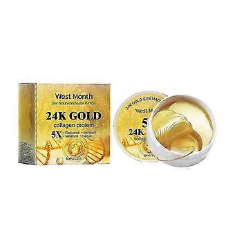 Maschera per gli occhi in oro 24 carati per nutrire e sbiadire le linee sottili, maschera per gli occhi rassodante e idratante